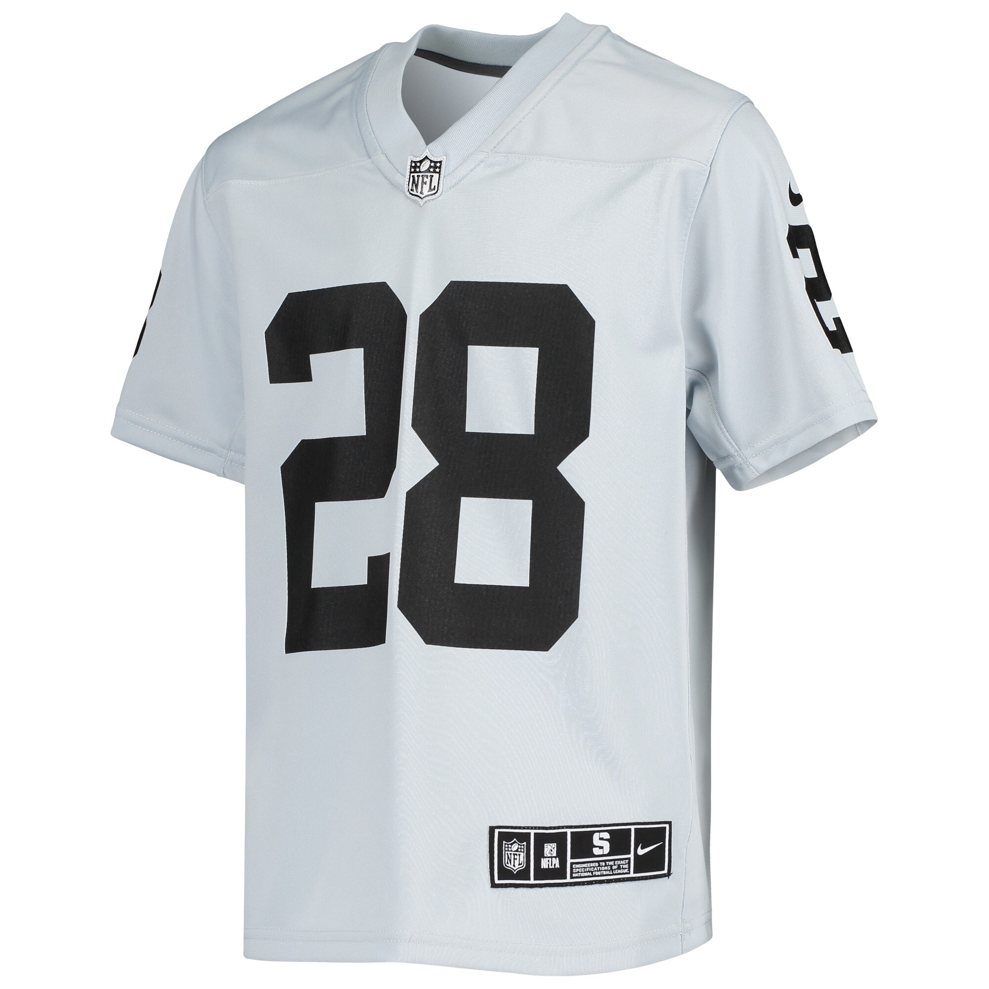 Josh Jacobs Las Vegas Raiders Youth Inverted Team Game Jersey - Silver cheap jerseys for sale - CheapJerseys.Shop