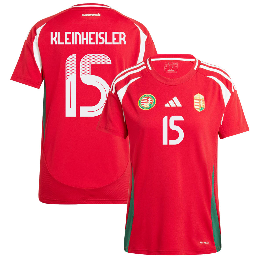 László Kleinheisler 15 Hungary National Team 2024/25 Home WOMEN Jersey - Red cheap jerseys for sale - CheapJerseys.Shop