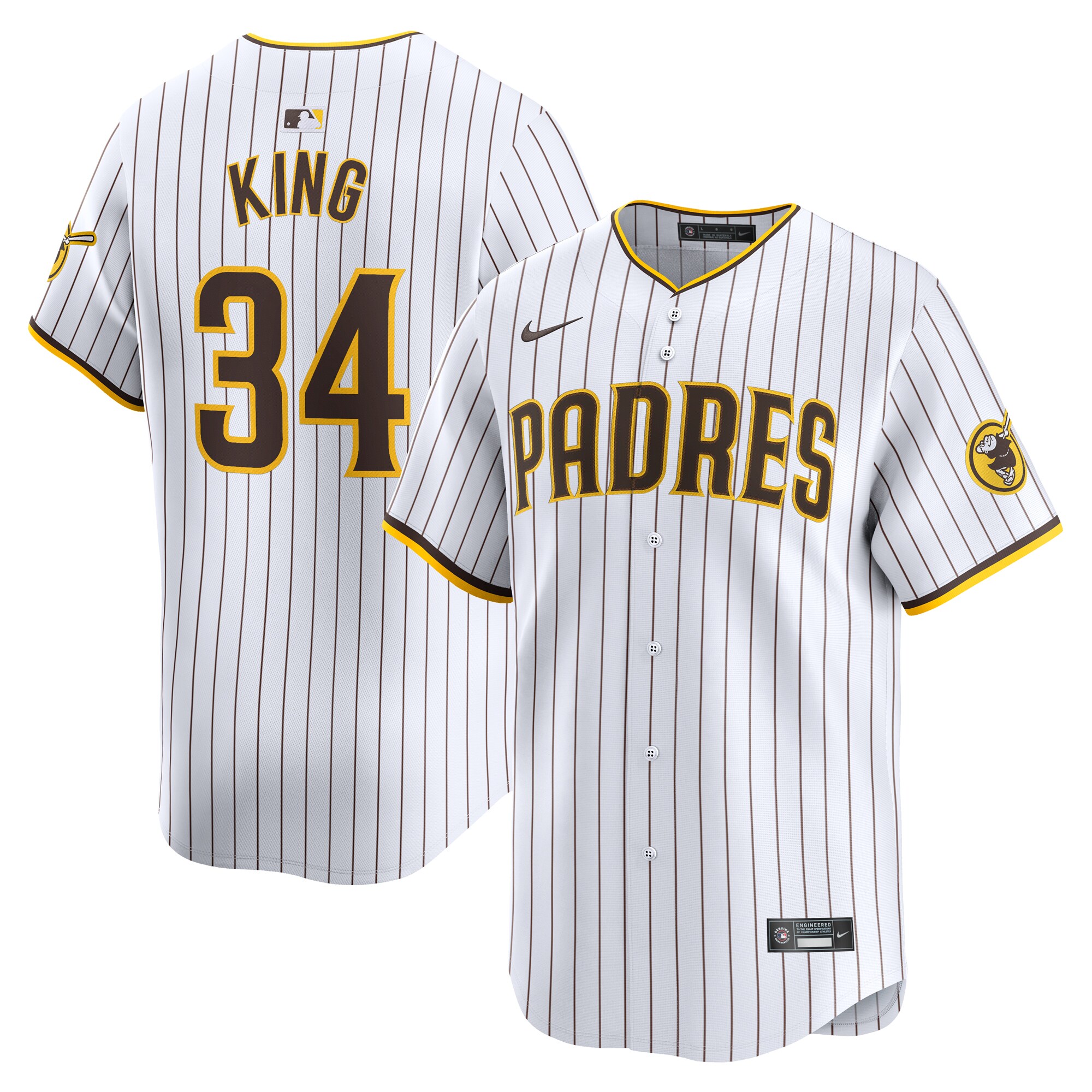 Michael King San Diego Padres Home Limited Player Jersey - White cheap jerseys for sale - CheapJerseys.Shop