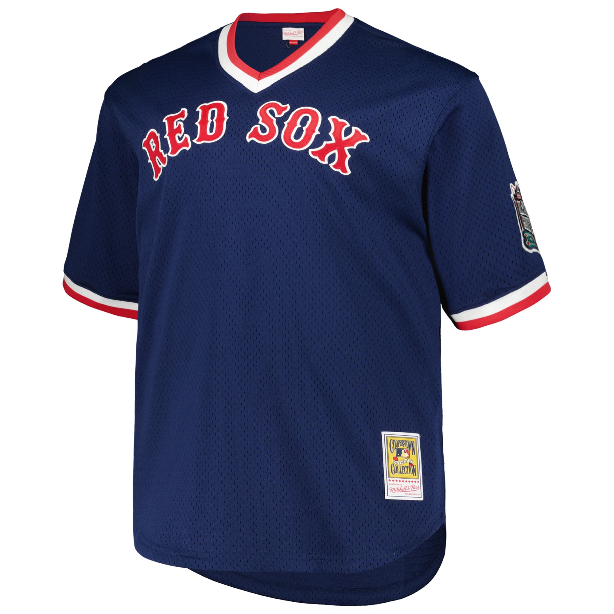 Pedro Martinez Boston Red Sox Mitchell & Ness 1999 Cooperstown Collection Mesh Pullover Jersey - Navy cheap jerseys for sale - CheapJerseys.Shop