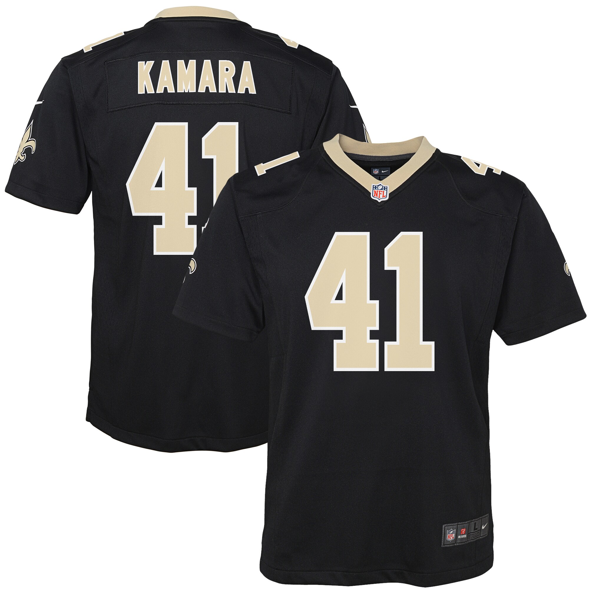 Alvin Kamara New Orleans Saints Youth Game Jersey - Black cheap jerseys for sale - CheapJerseys.Shop