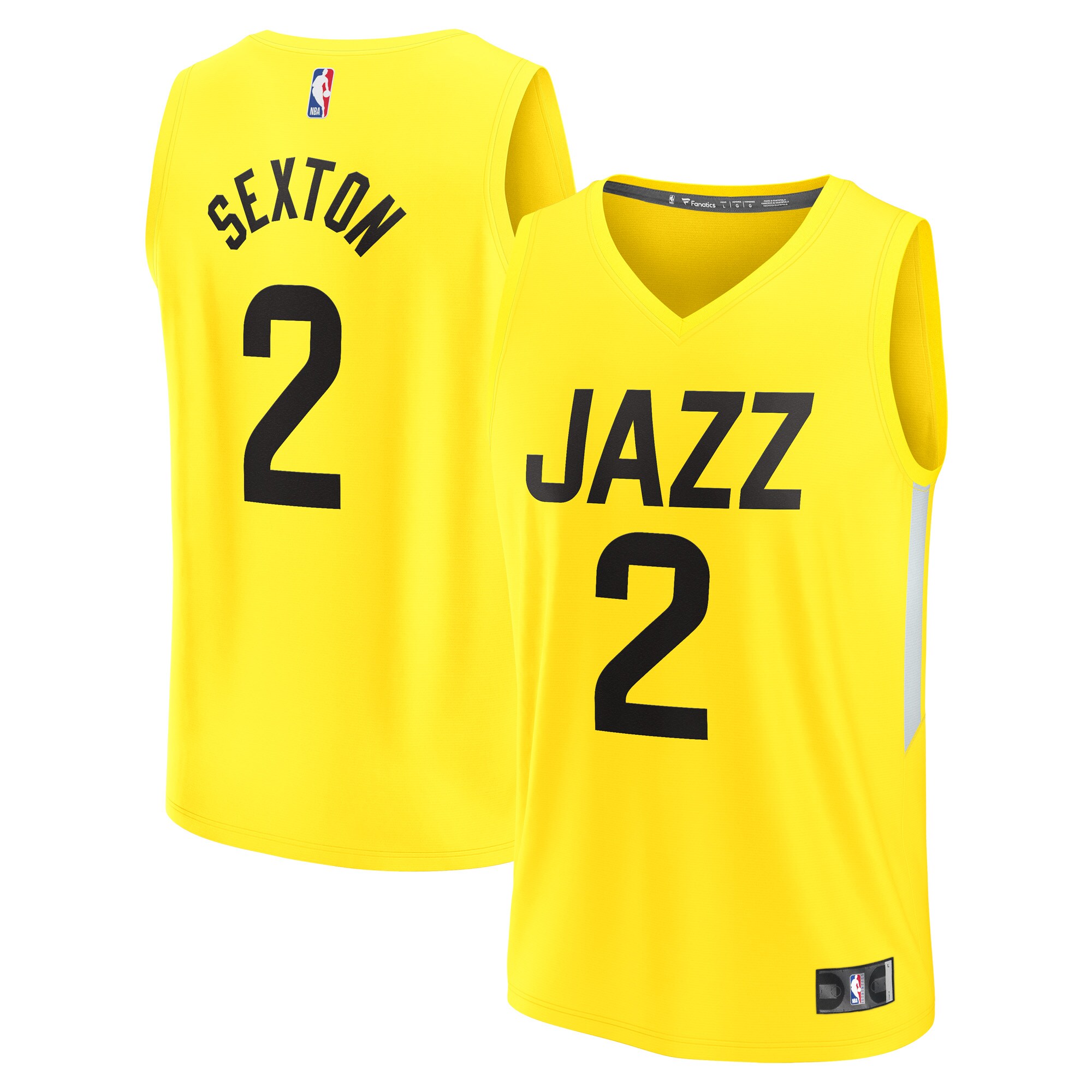 Collin Sexton Utah Jazz Fanatics Fast Break Replica Jersey - Icon Edition - Gold cheap jerseys for sale - CheapJerseys.Shop