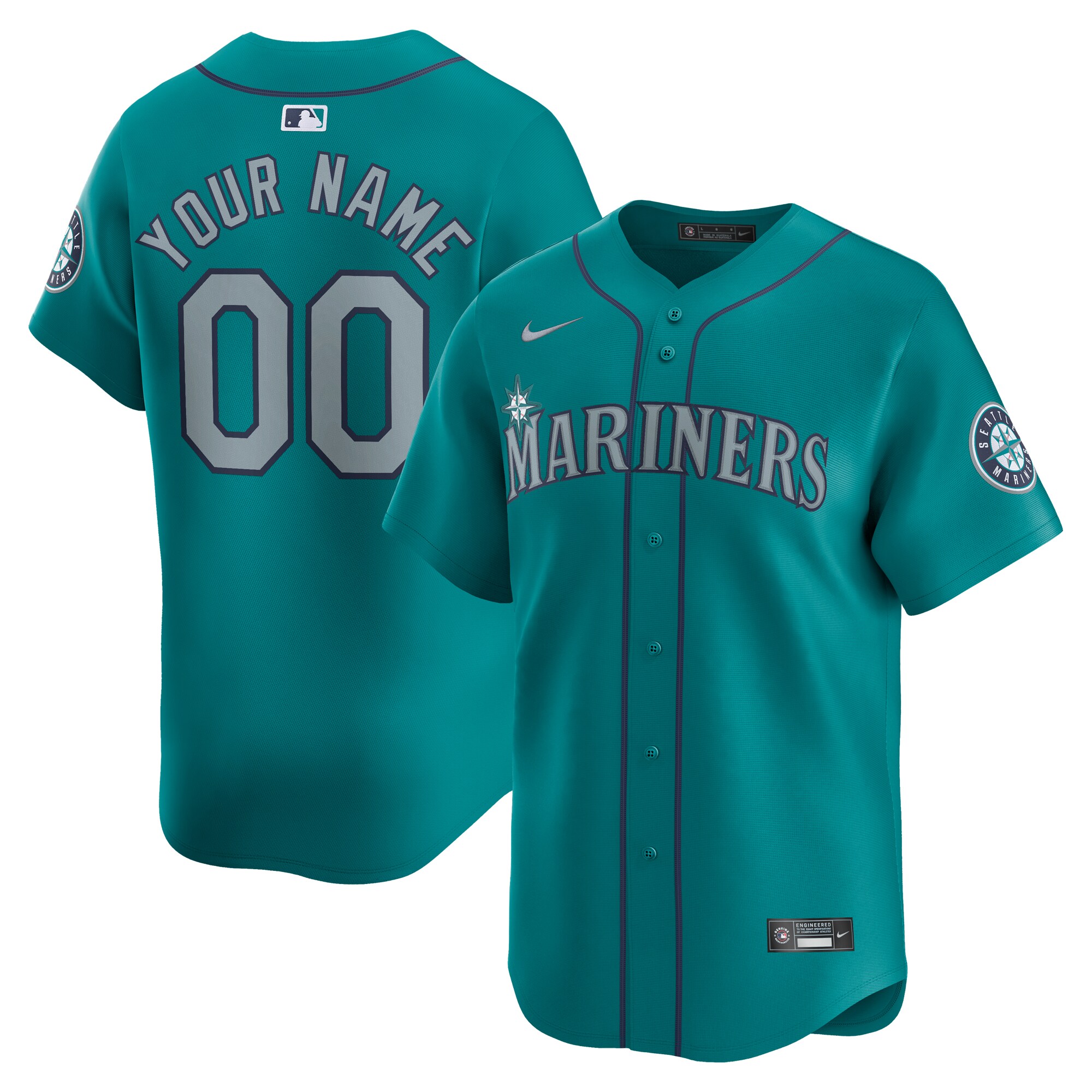 Seattle Mariners Alternate Limited Custom Jersey\u00c2\u00a0\u00e2\u20ac\u201c Aqua cheap jerseys for sale - CheapJerseys.Shop