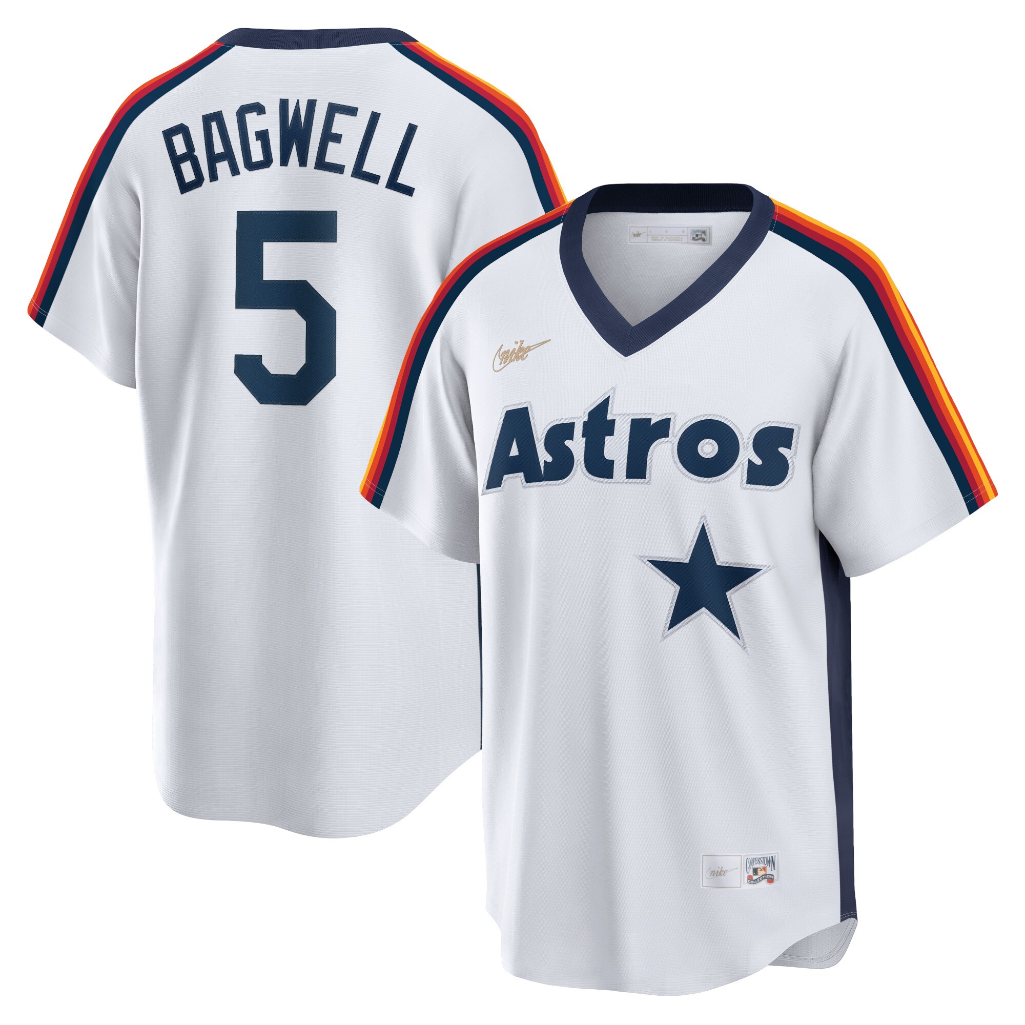 Jeff Bagwell Houston Astros Home Cooperstown Collection Logo Player Jersey - White cheap jerseys for sale - CheapJerseys.Shop