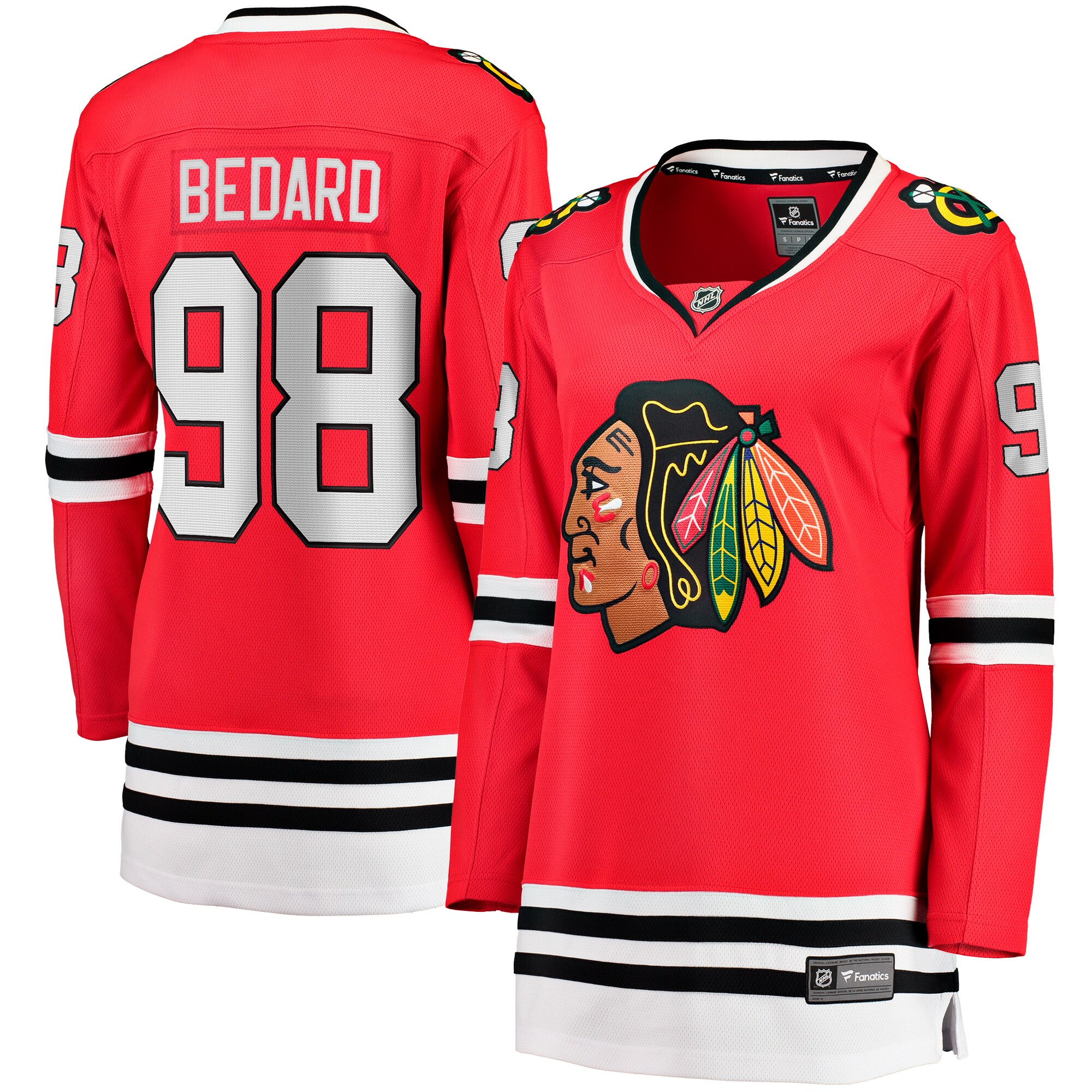 Connor Bedard Chicago Blackhawks Fanatics Women's Home Breakaway Player Jersey - Red cheap jerseys for sale - CheapJerseys.Shop