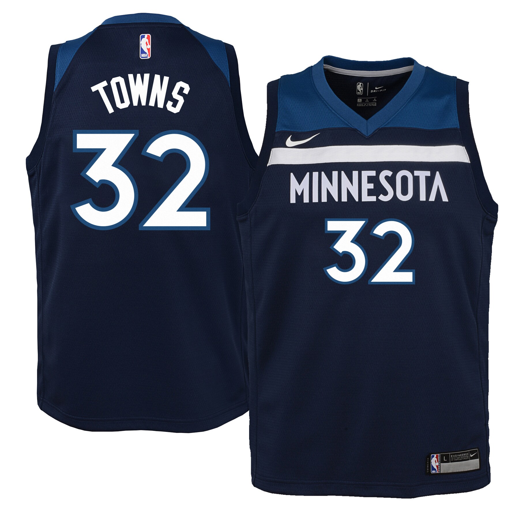 Karl-Anthony Towns Minnesota Timberwolves Youth Swingman Jersey Navy - Icon Edition cheap jerseys for sale - CheapJerseys.Shop