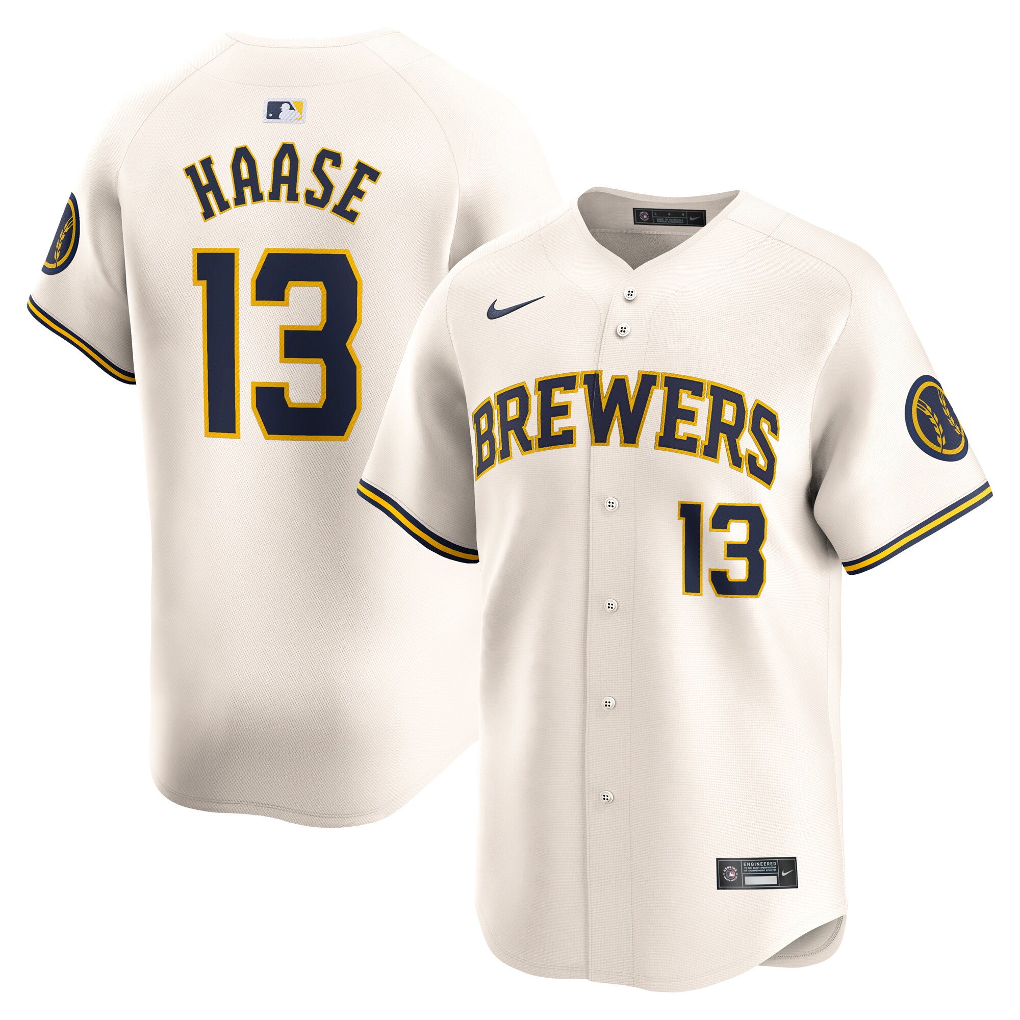 Eric Haase Milwaukee Brewers Home Limited Player Jersey - Cream cheap jerseys for sale - CheapJerseys.Shop