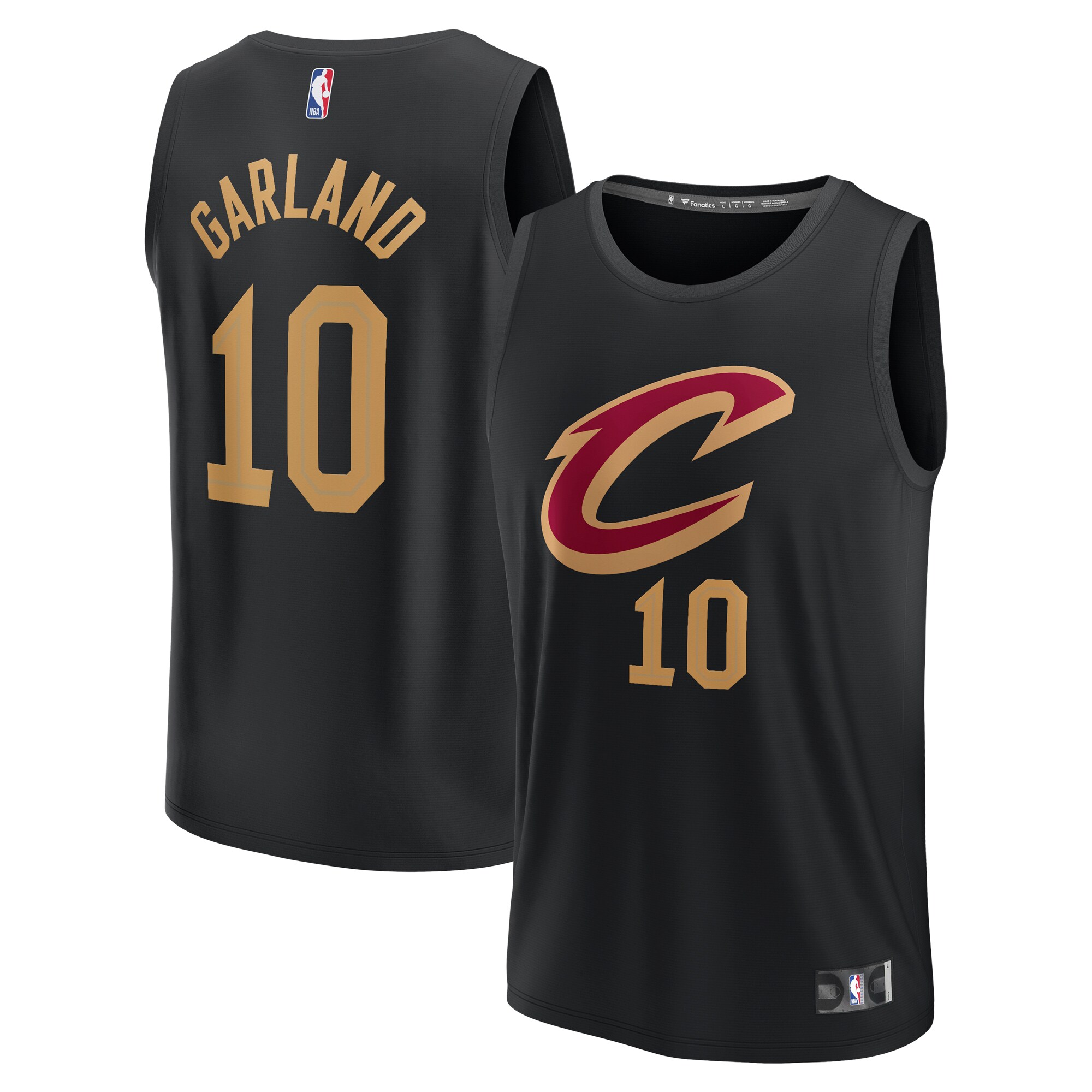 Darius Garland Cleveland Cavaliers Fanatics Fast Break Replica Player Jersey - Statement Edition - Black cheap jerseys for sale - CheapJerseys.Shop