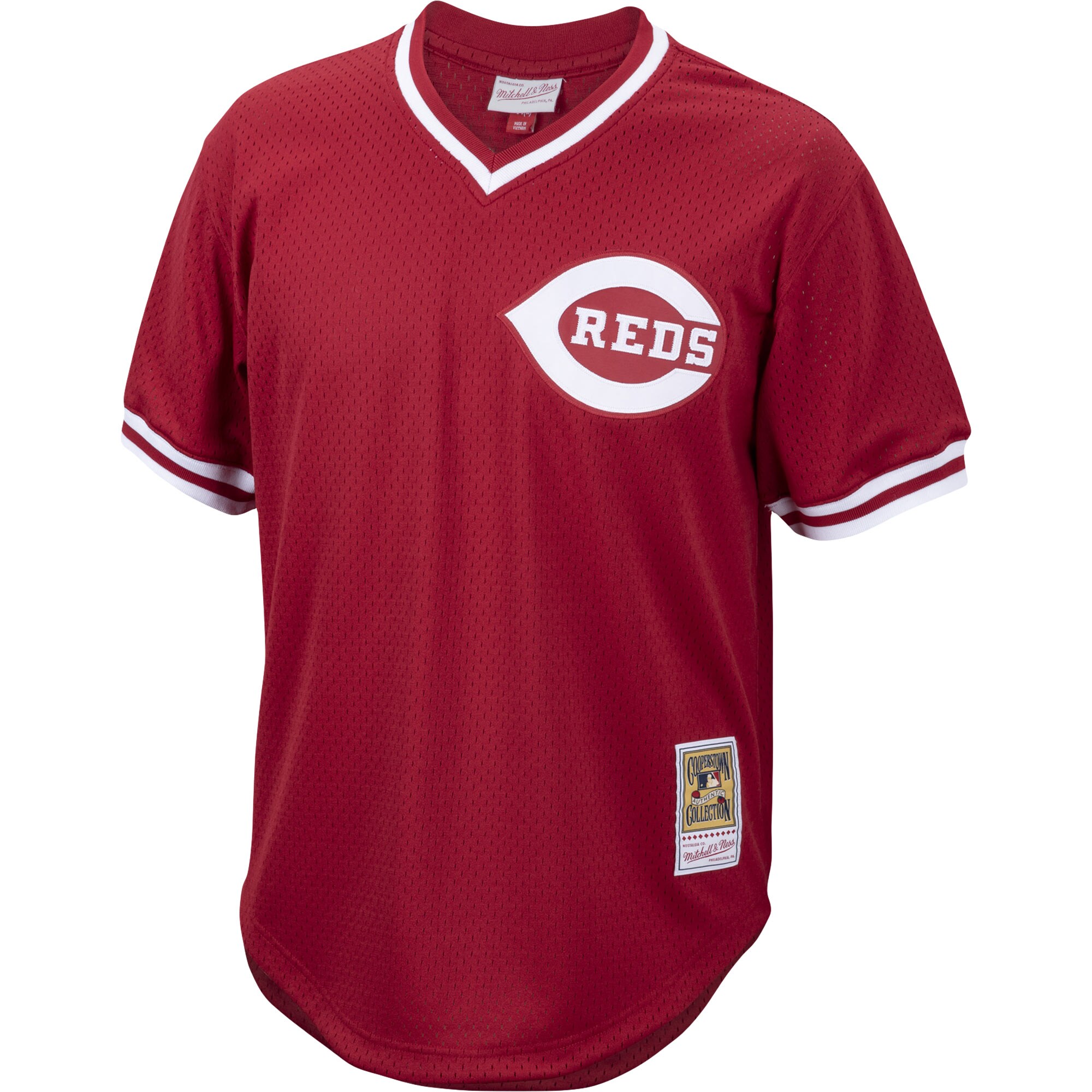 Pete Rose Cincinnati Reds Mitchell & Ness Cooperstown Collection Mesh Batting Practice Jersey - Red cheap jerseys for sale - CheapJerseys.Shop