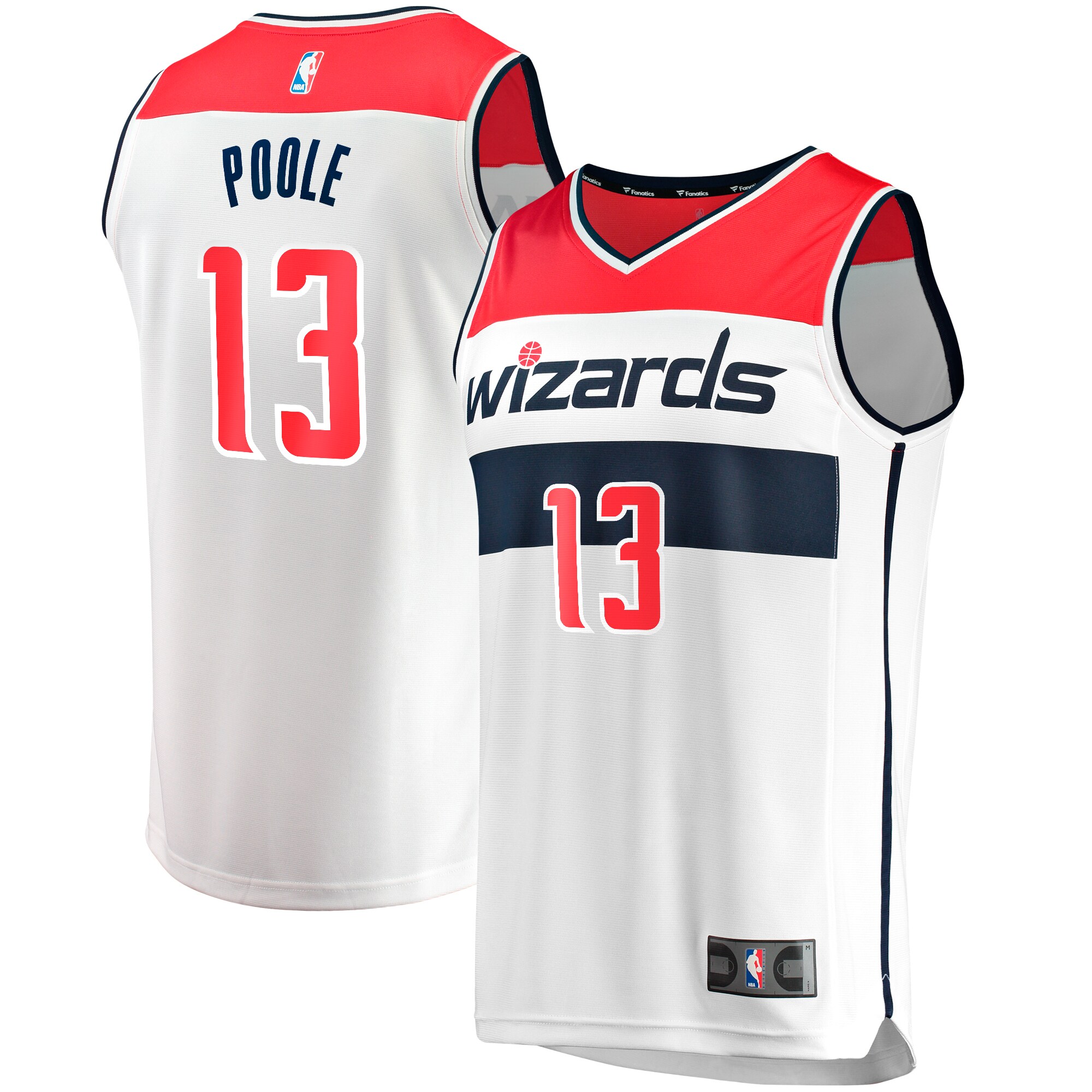 Jordan Poole Washington Wizards Fanatics Fast Break Player Jersey - Association - White cheap jerseys for sale - CheapJerseys.Shop