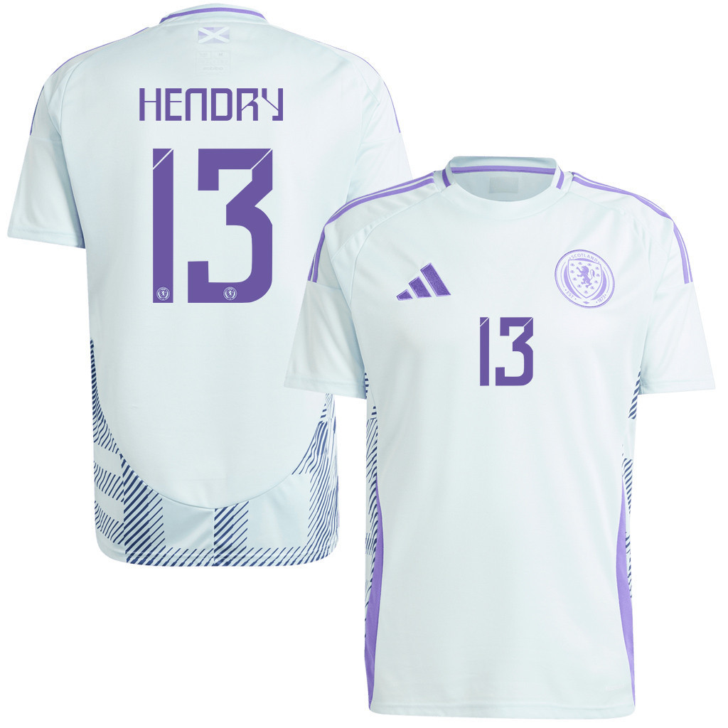 Jack Hendry 13 Scotland National Team 2024 Away Men Jersey - White cheap jerseys for sale - CheapJerseys.Shop