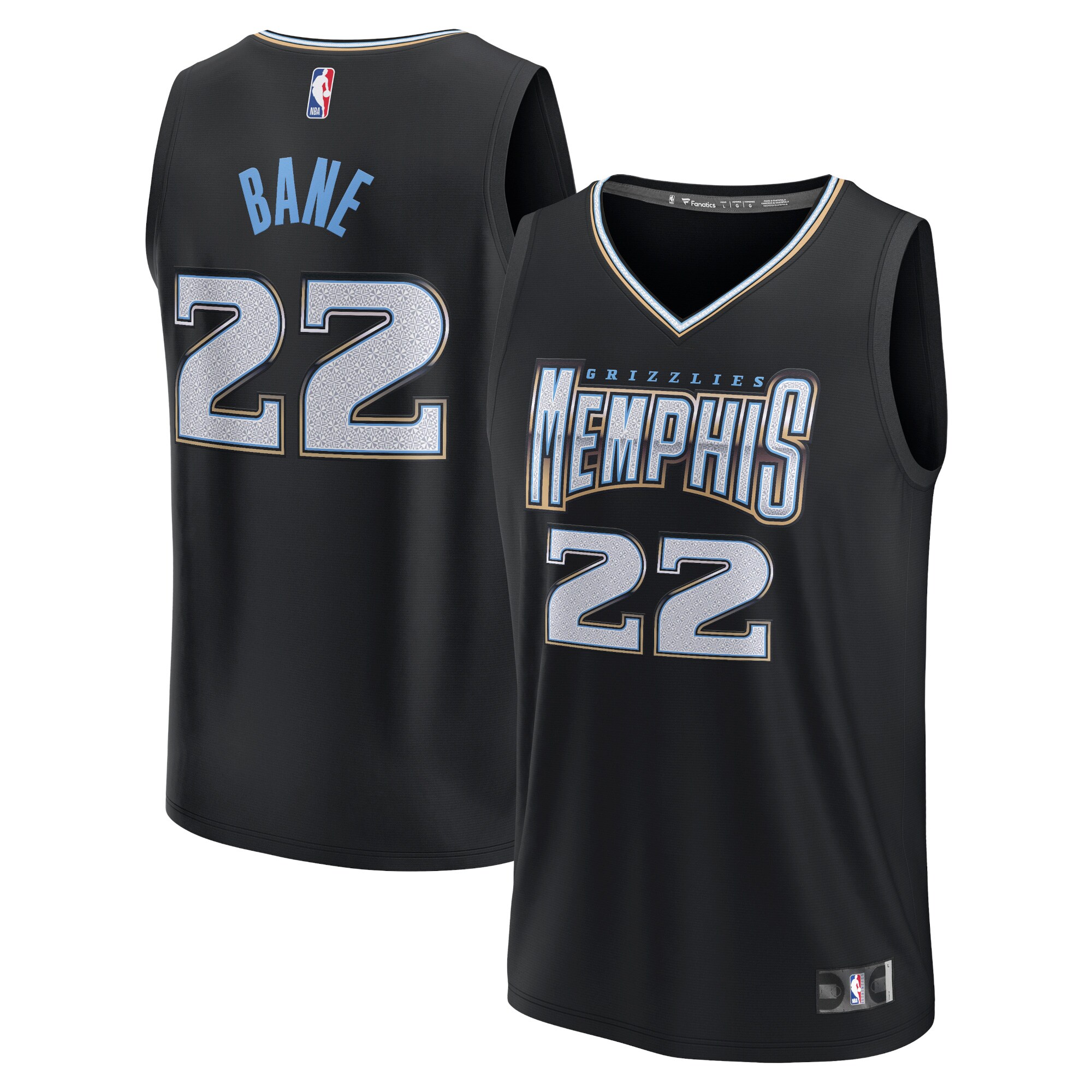 Desmond Bane Memphis Grizzlies Fanatics Fastbreak Jersey - City Edition - Black cheap jerseys for sale - CheapJerseys.Shop