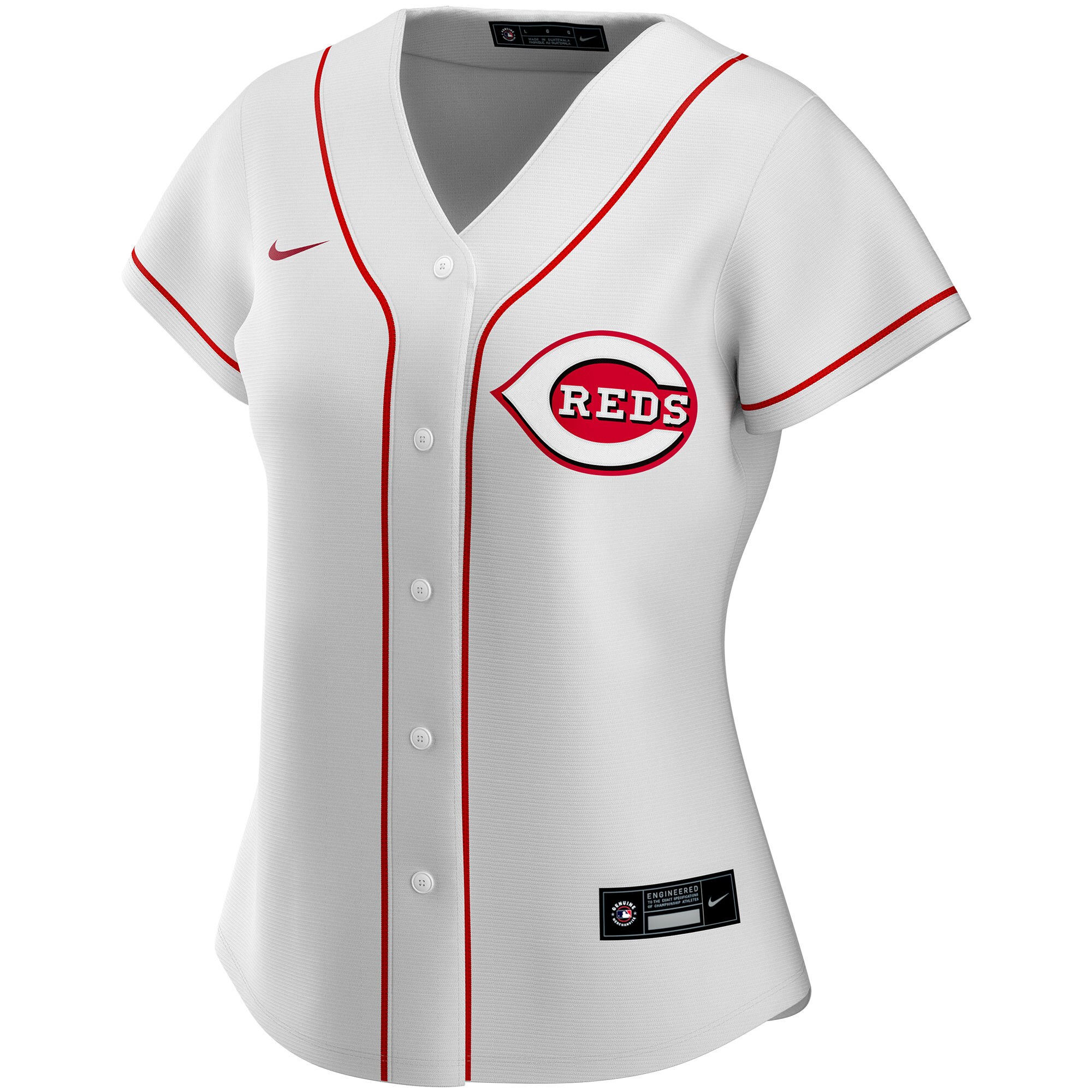 Cincinnati Reds Women's Home Replica Custom Jersey - White cheap jerseys for sale - CheapJerseys.Shop