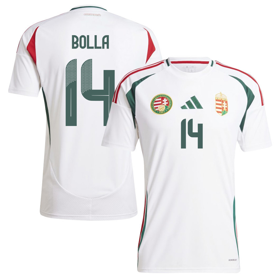 Bendegúz Bolla 14 Hungary National Team 2024/25 Away Men Jersey - White cheap jerseys for sale - CheapJerseys.Shop