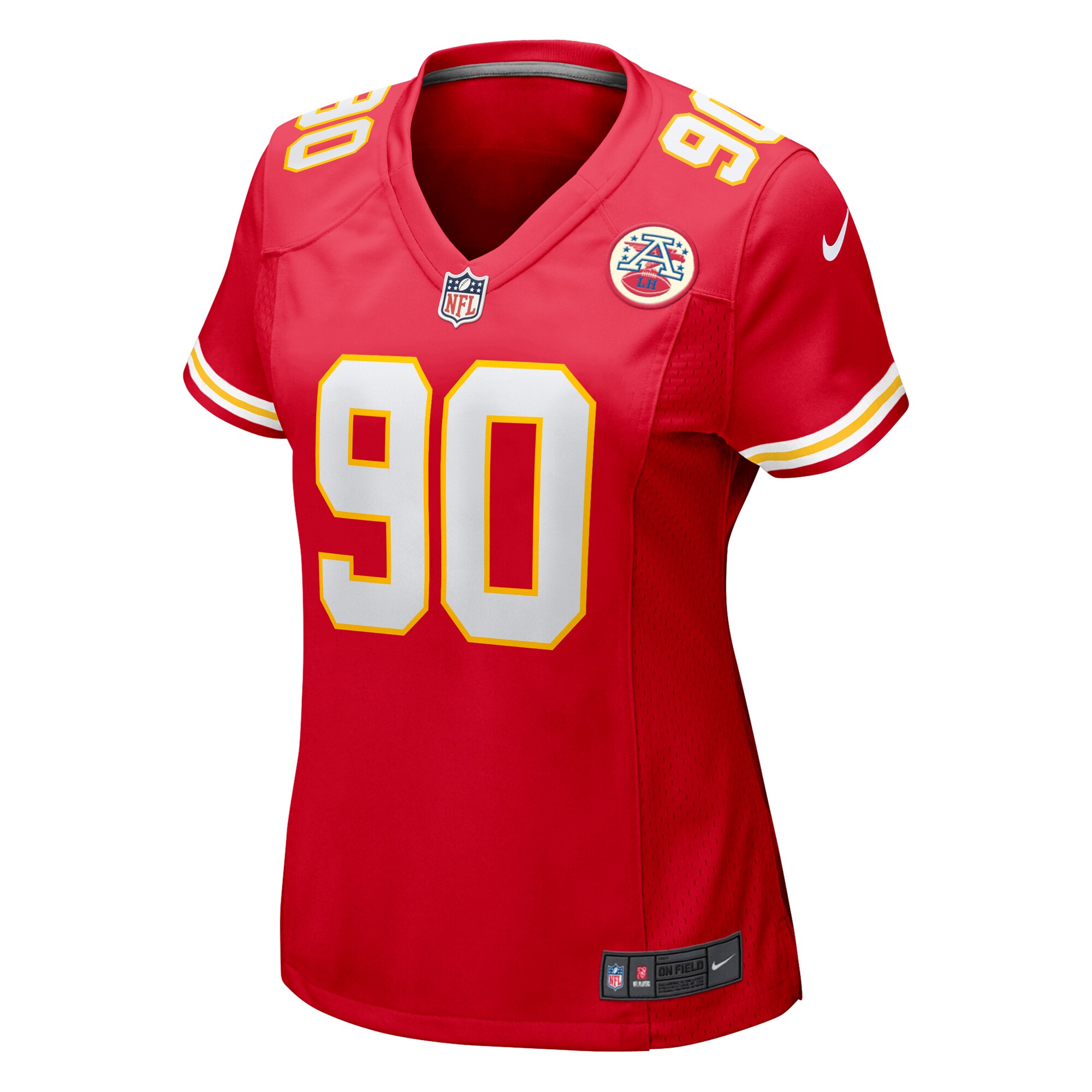 Charles Omenihu Kansas City Chiefs Women's Game Player Jersey - Red cheap jerseys for sale - CheapJerseys.Shop