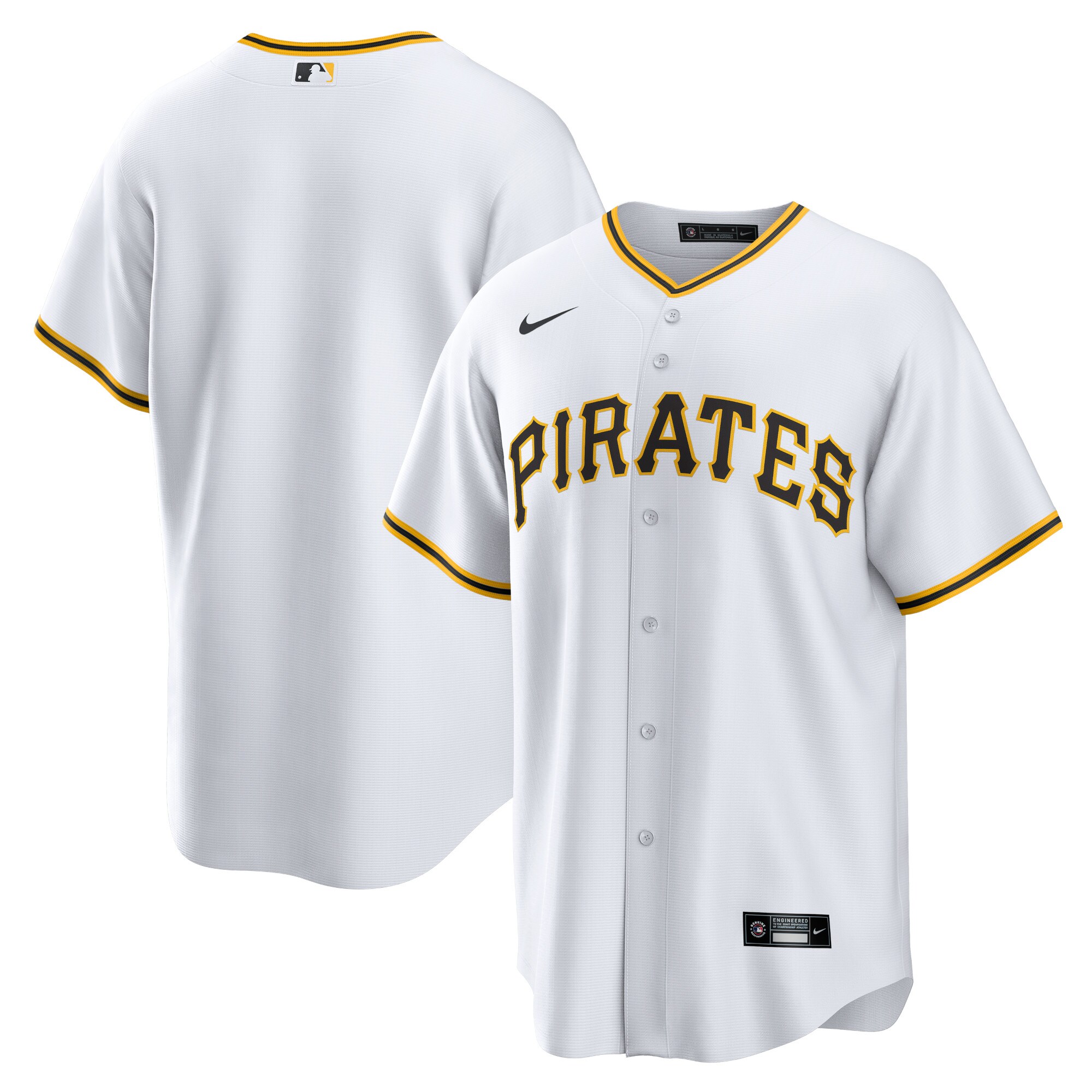 Pittsburgh Pirates Home Blank Replica Jersey - White cheap jerseys for sale - CheapJerseys.Shop