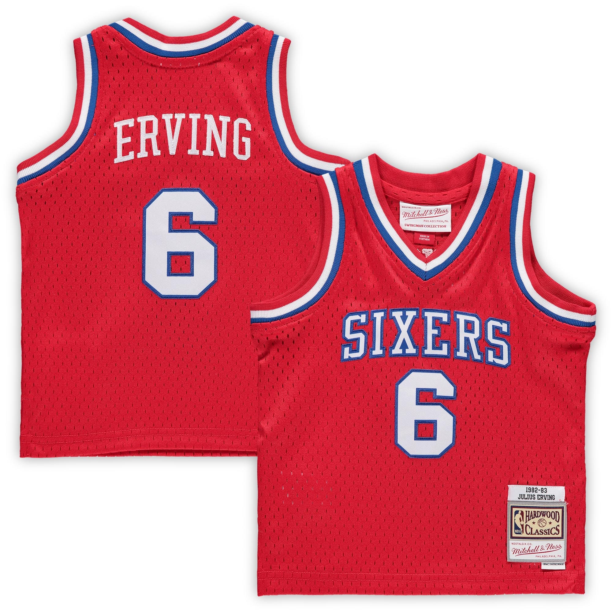 Julius Erving Philadelphia 76ers Mitchell & Ness Infant 1982\/83 Hardwood Classics Retired Player Jersey - Red cheap jerseys for sale - CheapJerseys.Shop