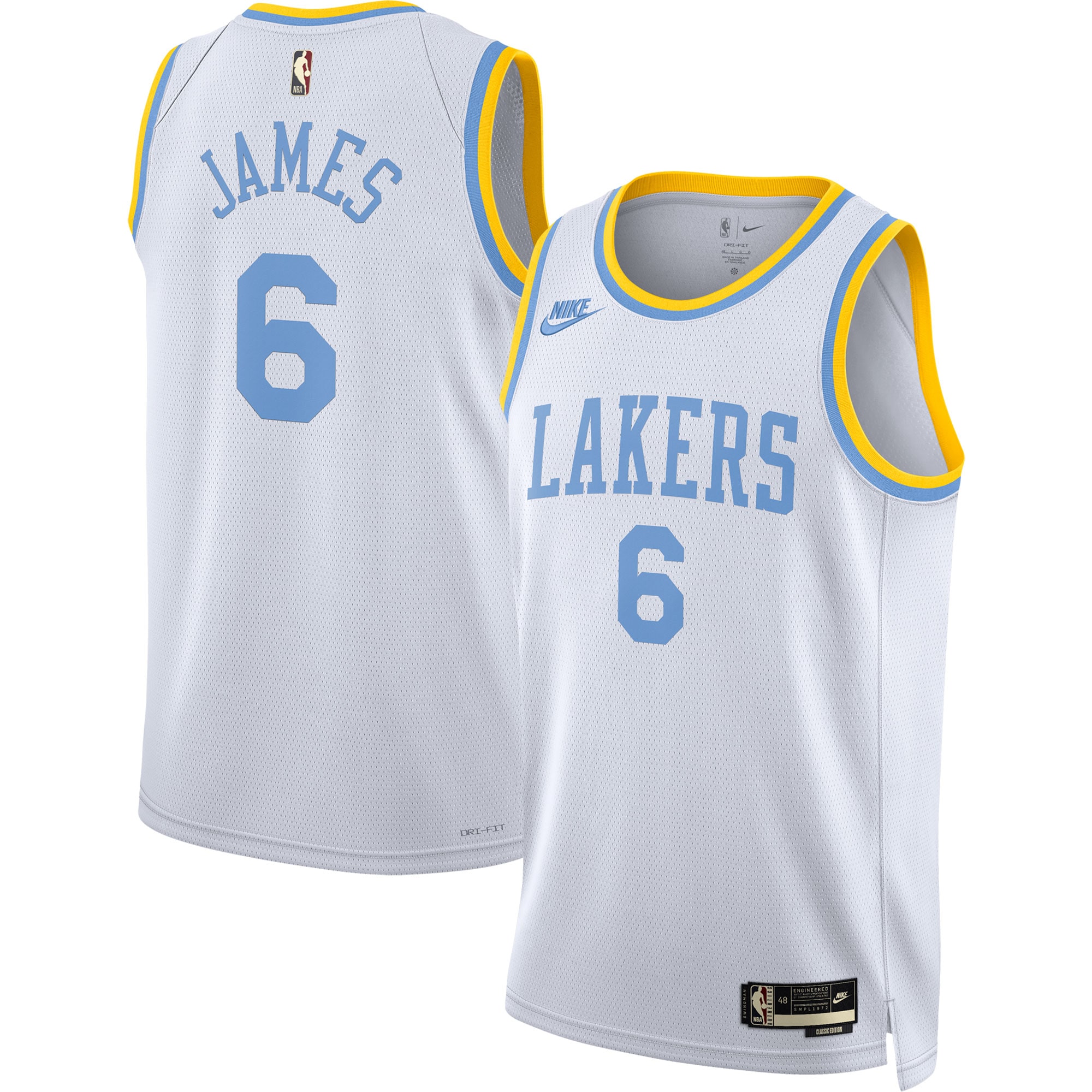 LeBron James Los Angeles Lakers Swingman Jersey - Classic Edition - White cheap jerseys for sale - CheapJerseys.Shop