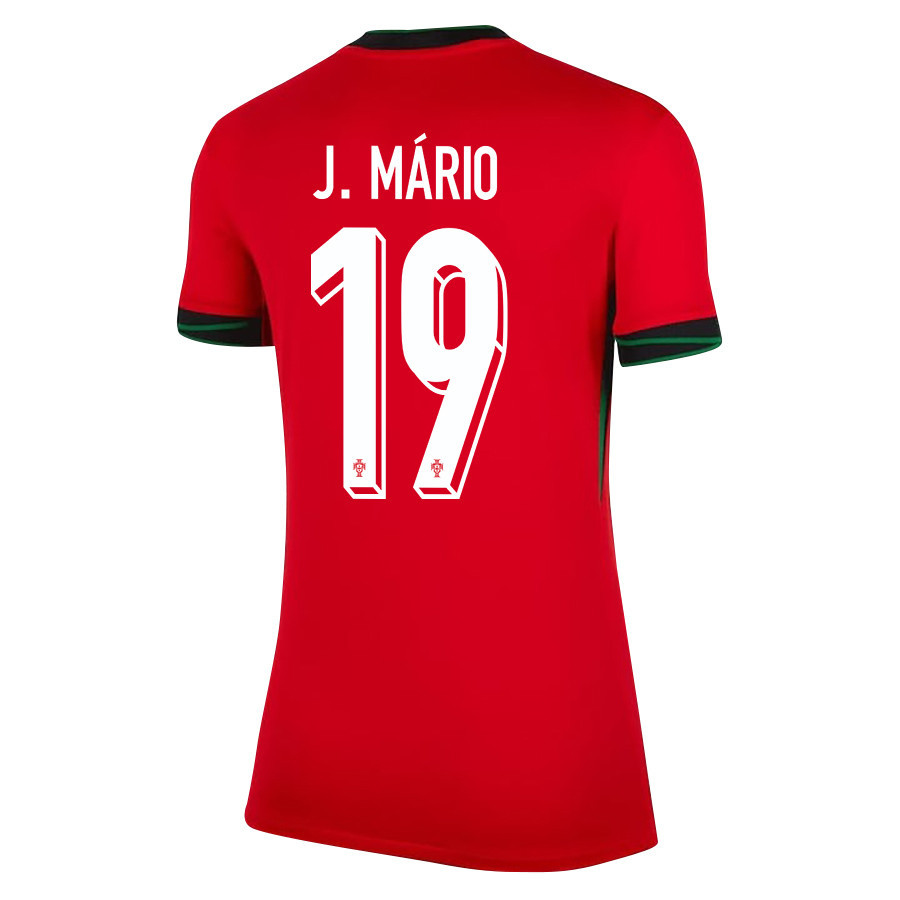 João Mário 19 Portugal National Team 2024/25 Home WOMEN Jersey - Red cheap jerseys for sale - CheapJerseys.Shop