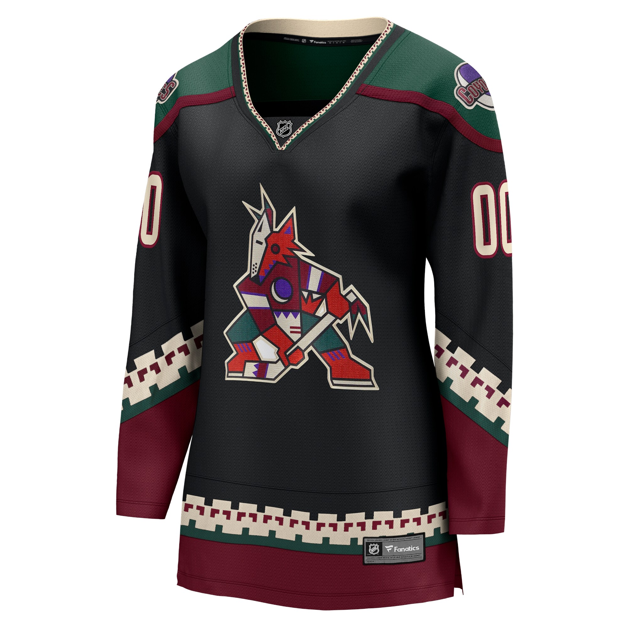 Arizona Coyotes Fanatics Women's Home Breakaway Custom Jersey - Black cheap jerseys for sale - CheapJerseys.Shop