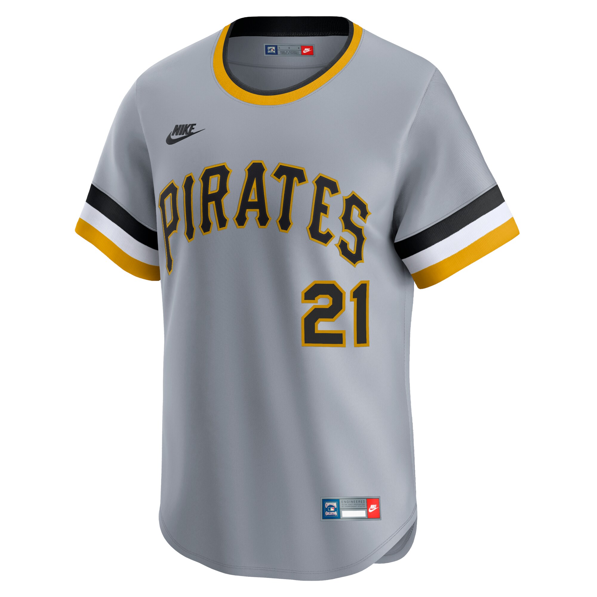 Roberto Clemente Pittsburgh Pirates Throwback Cooperstown Collection Limited Jersey - Gray cheap jerseys for sale - CheapJerseys.Shop