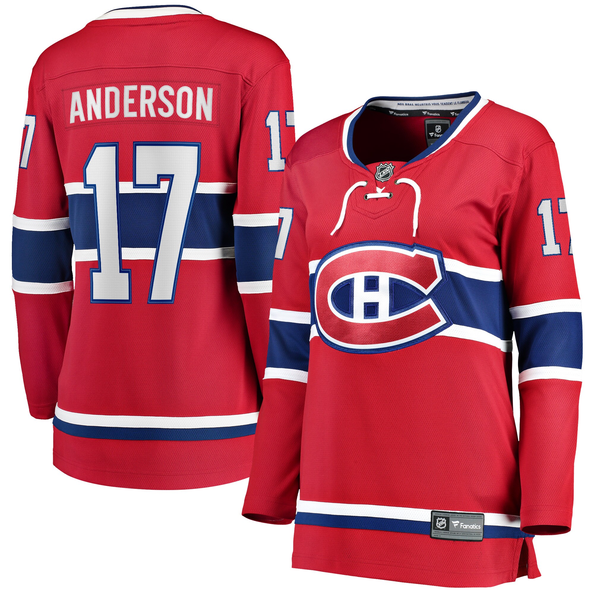 Josh Anderson Montreal Canadiens Fanatics Women's Breakaway Player Jersey - Red cheap jerseys for sale - CheapJerseys.Shop