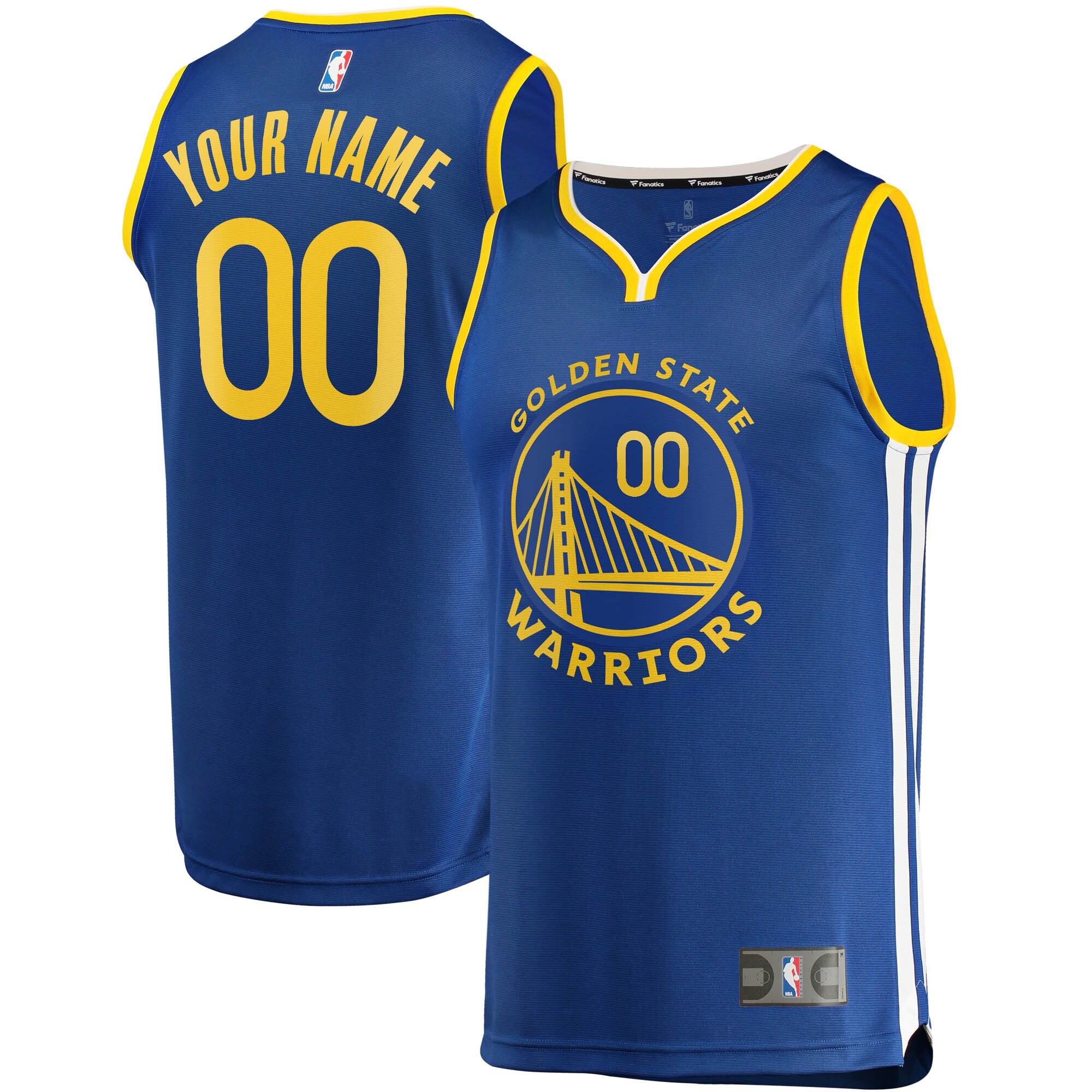 Golden State Warriors Fanatics Fast Break Custom Replica Jersey Royal - Icon Edition cheap jerseys for sale - CheapJerseys.Shop