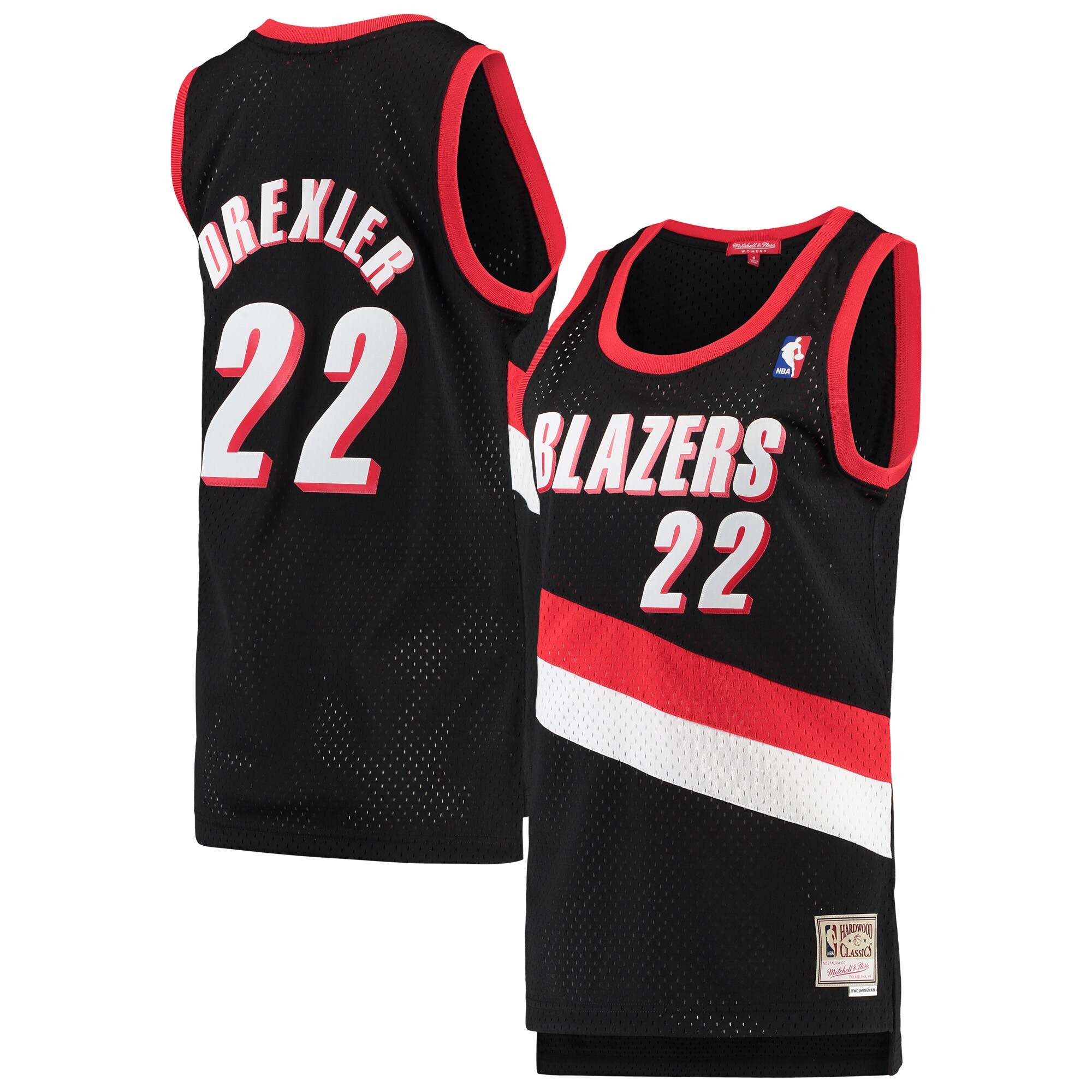 Clyde Drexler Portland Trail Blazers Mitchell & Ness Women's 1991\/92 Hardwood Classics Swingman Jersey - Black cheap jerseys for sale - CheapJerseys.Shop
