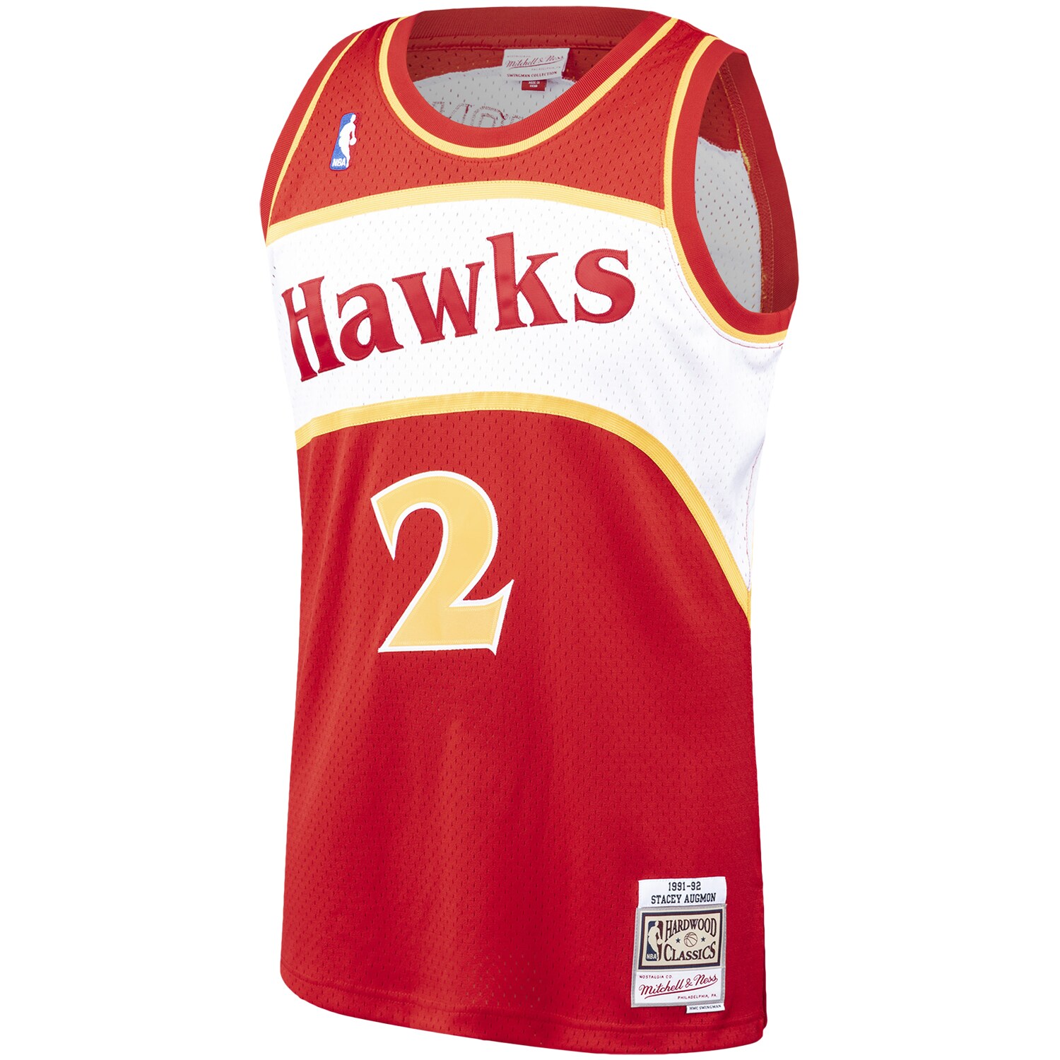 Stacey Augmon Atlanta Hawks Mitchell & Ness 1991\/92 Hardwood Classics Swingman Jersey - Red cheap jerseys for sale - CheapJerseys.Shop