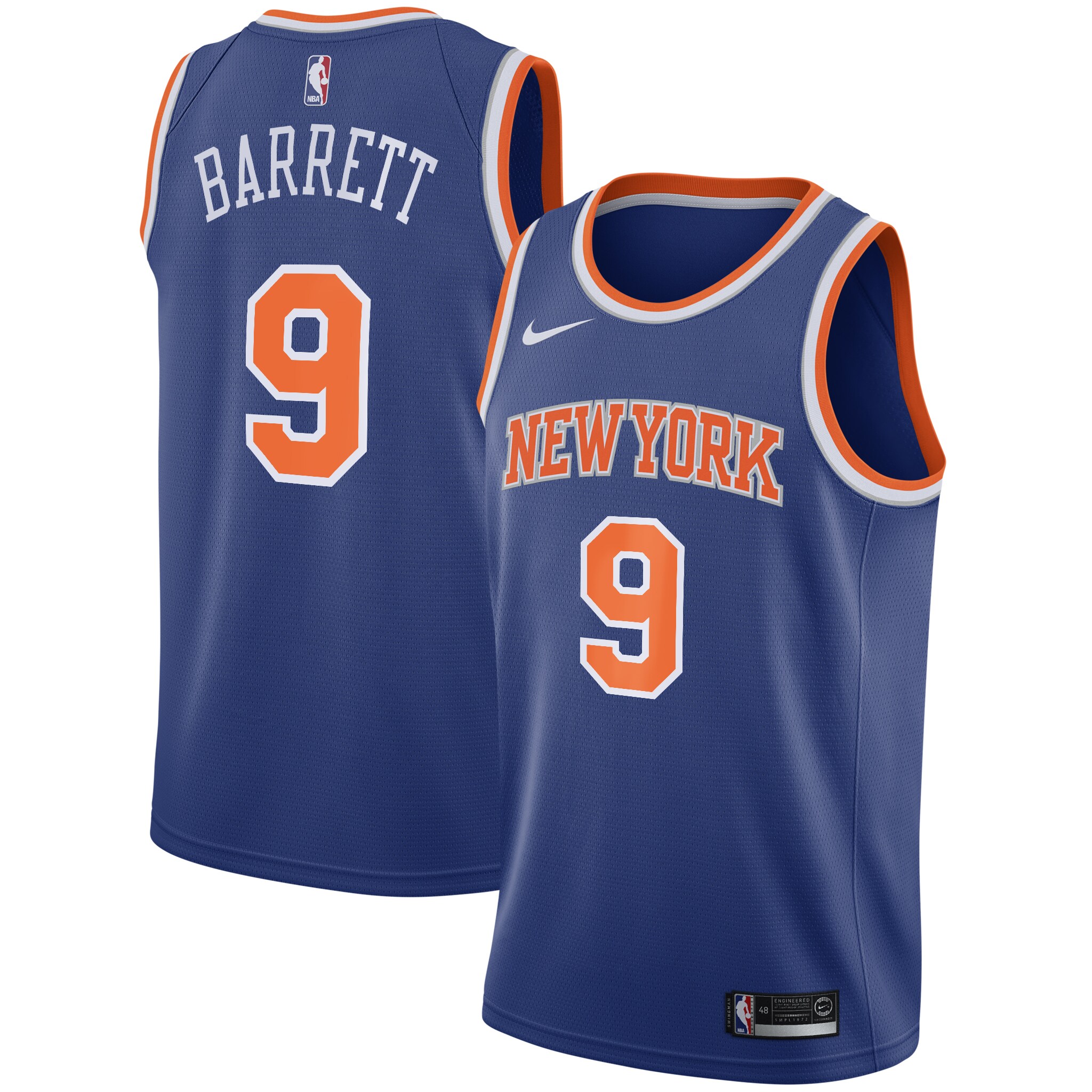 RJ Barrett New York Knicks Swingman Jersey Blue - Icon Edition cheap jerseys for sale - CheapJerseys.Shop
