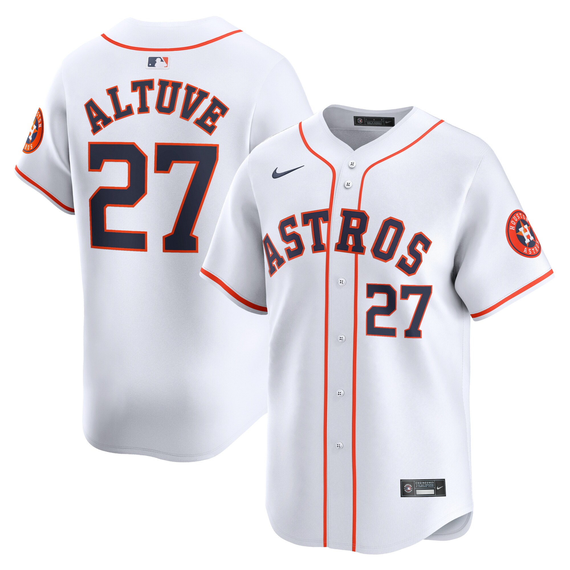 Jose Altuve Houston Astros Home Limited Player Jersey - White cheap jerseys for sale - CheapJerseys.Shop