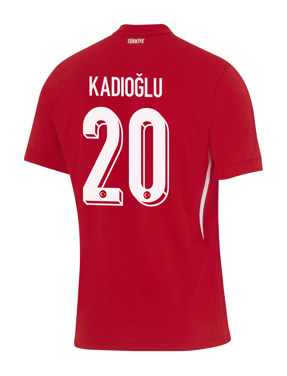 Ferdi Kadıoğlu 20 Turkey National Team 2024 Away Stadium Men Jersey - Red cheap jerseys for sale - CheapJerseys.Shop