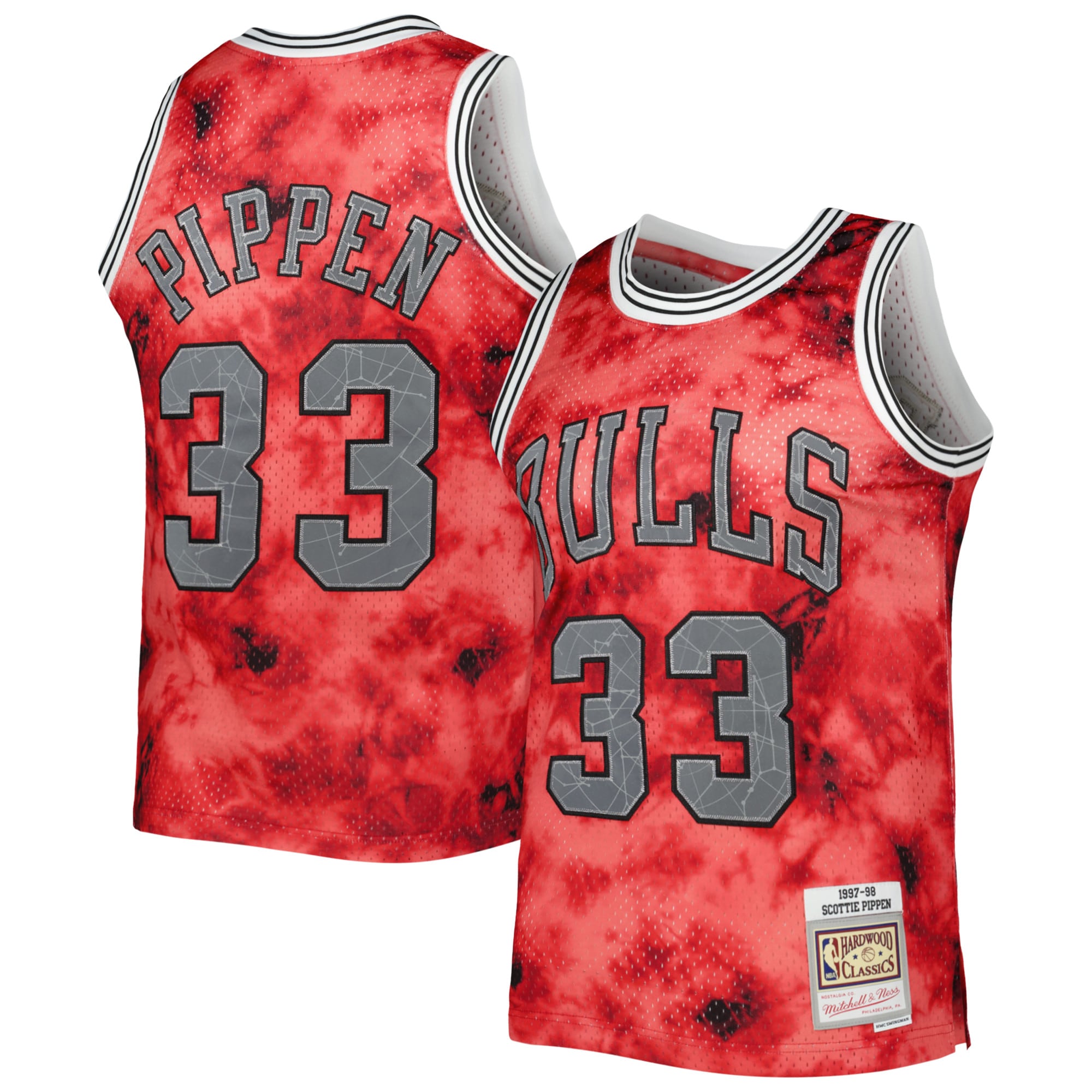 Scottie Pippen Chicago Bulls Mitchell & Ness 1997\/98 Galaxy Swingman Jersey - Red cheap jerseys for sale - CheapJerseys.Shop