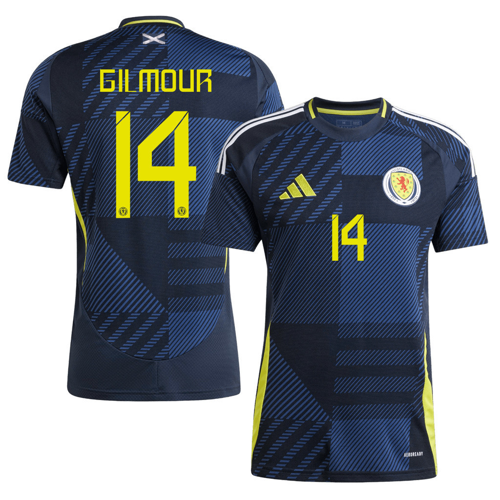 Billy Gilmour 14 Scotland National Team 2024 Home Men Jersey - Navy cheap jerseys for sale - CheapJerseys.Shop
