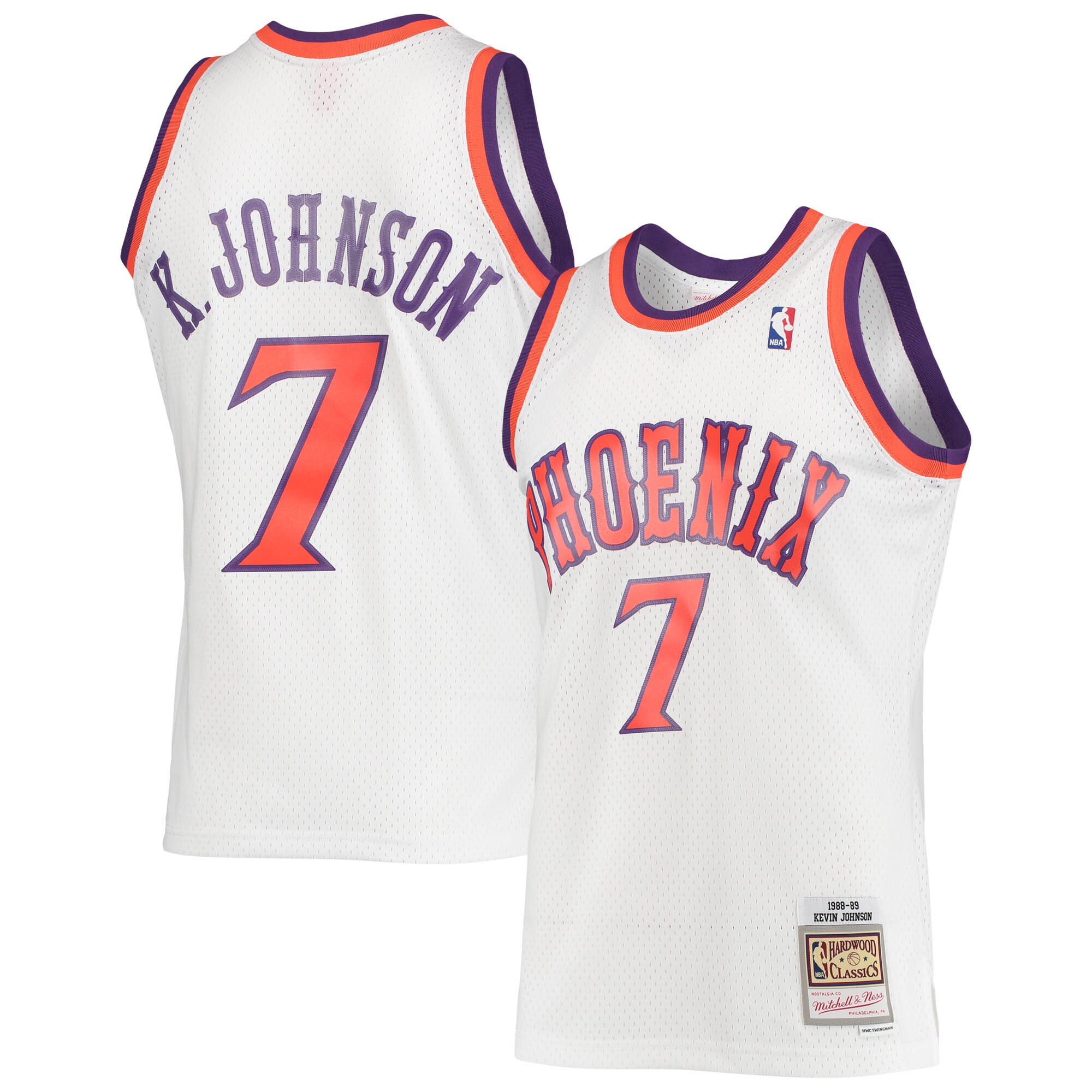 Kevin Johnson Phoenix Suns Mitchell & Ness 1988\/89 Hardwood Classics Swingman Jersey - White cheap jerseys for sale - CheapJerseys.Shop