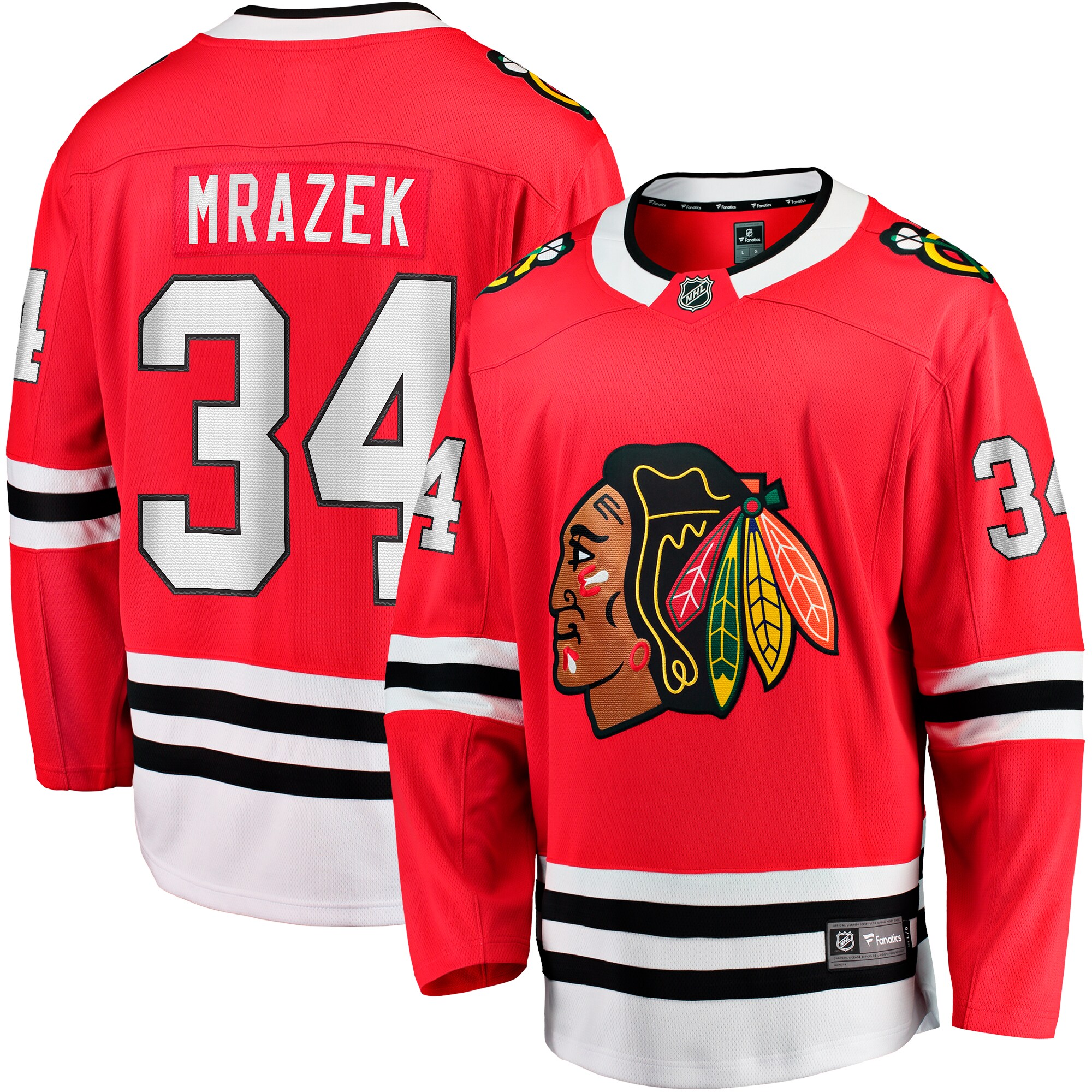 Petr Mrazek Chicago Blackhawks Fanatics Home Breakaway Jersey - Red cheap jerseys for sale - CheapJerseys.Shop