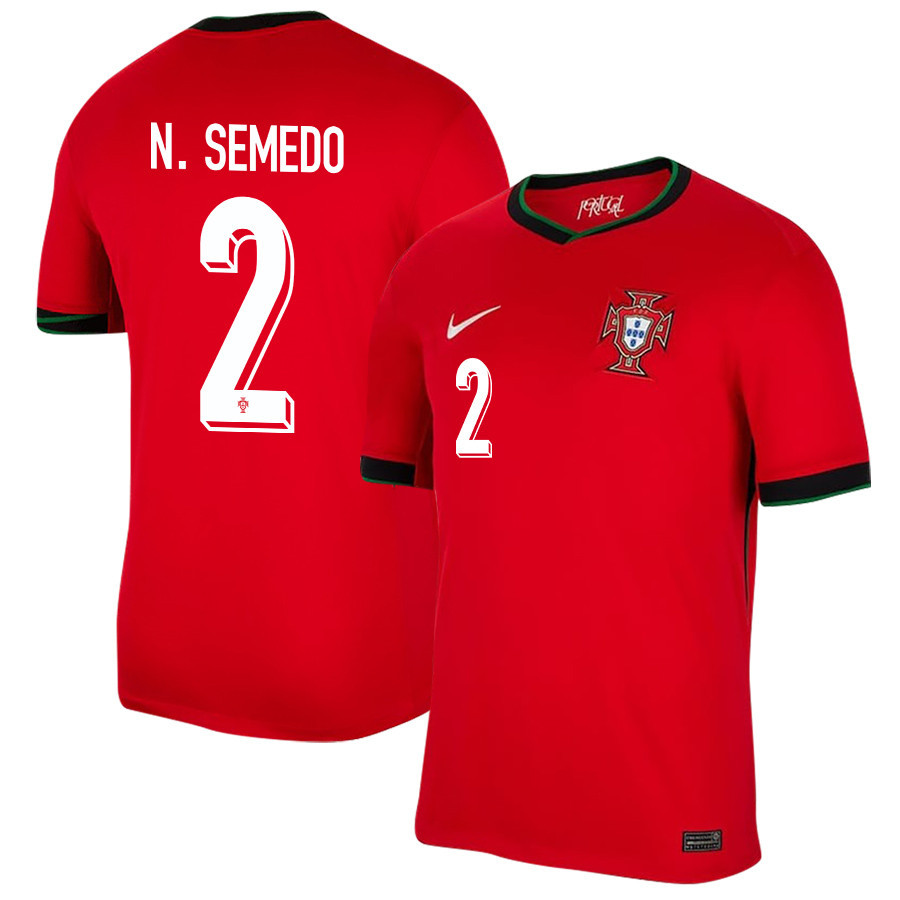 Nélson Semedo 2 Portugal National Team 2024/25 Home Men Jersey - Red cheap jerseys for sale - CheapJerseys.Shop