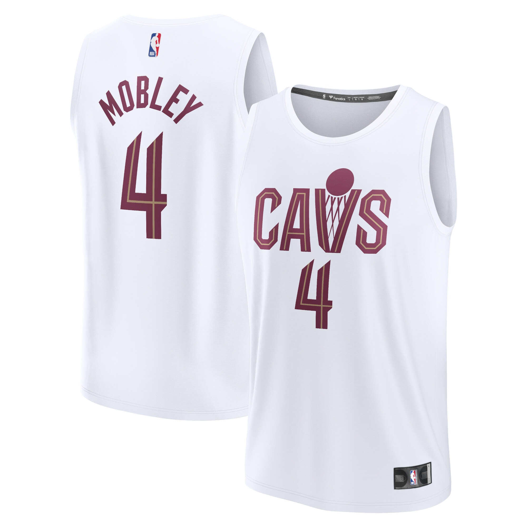 Evan Mobley Cleveland Cavaliers Fanatics Fast Break Replica Jersey - Association Edition - White cheap jerseys for sale - CheapJerseys.Shop
