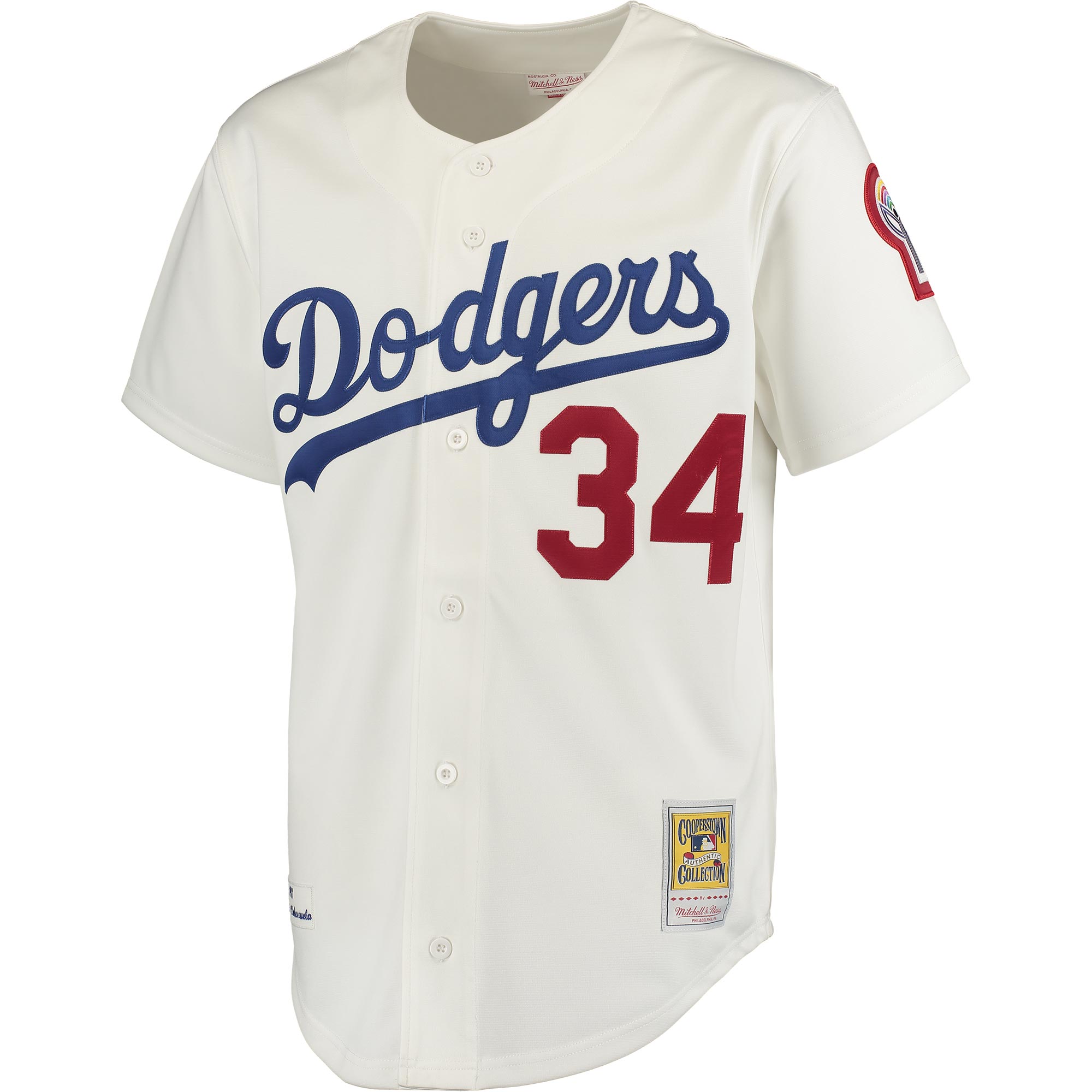Fernando Valenzuela Los Angeles Dodgers Mitchell & Ness Authentic Jersey - White cheap jerseys for sale - CheapJerseys.Shop