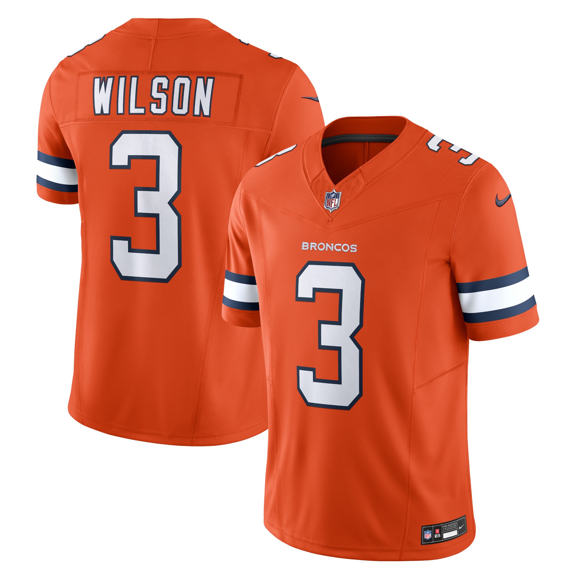 Russell Wilson Denver Broncos Vapor F.U.S.E. Limited Jersey - Orange cheap jerseys for sale - CheapJerseys.Shop
