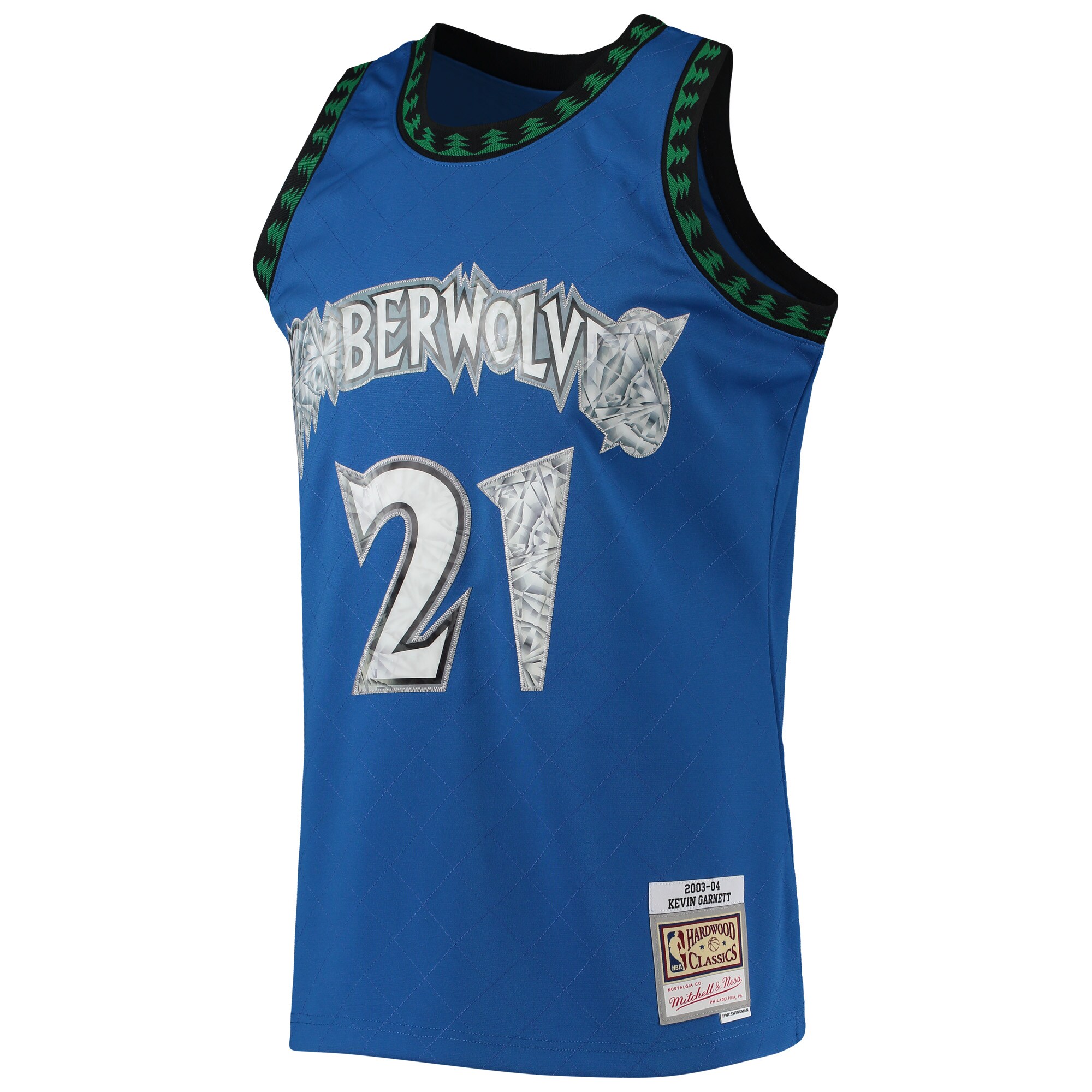 Kevin Garnett Minnesota Timberwolves Mitchell & Ness 2003\/04 Hardwood Classics 75th Anniversary Diamond Swingman Jersey - Blue cheap jerseys for sale - CheapJerseys.Shop