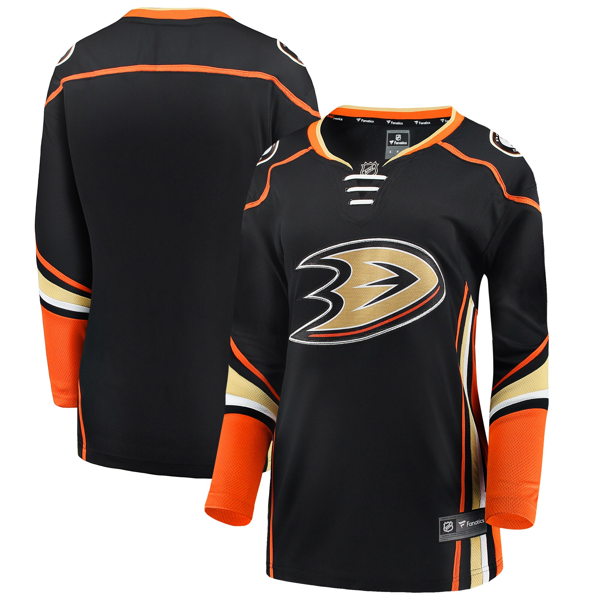Anaheim Ducks Fanatics Women's Breakaway Home Jersey - Black cheap jerseys for sale - CheapJerseys.Shop