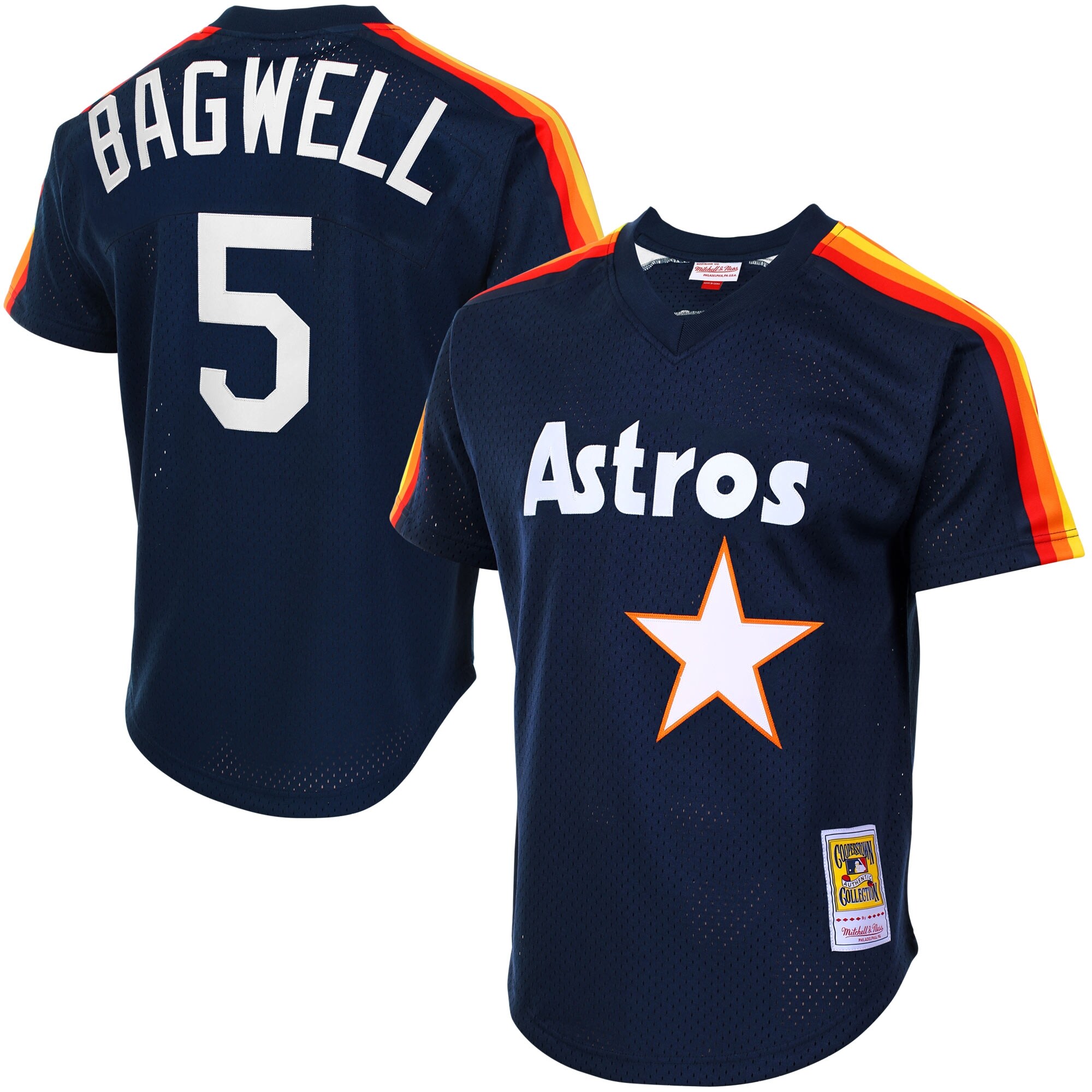 Jeff Bagwell Houston Astros Mitchell & Ness Cooperstown Mesh Batting Practice Jersey - Navy cheap jerseys for sale - CheapJerseys.Shop