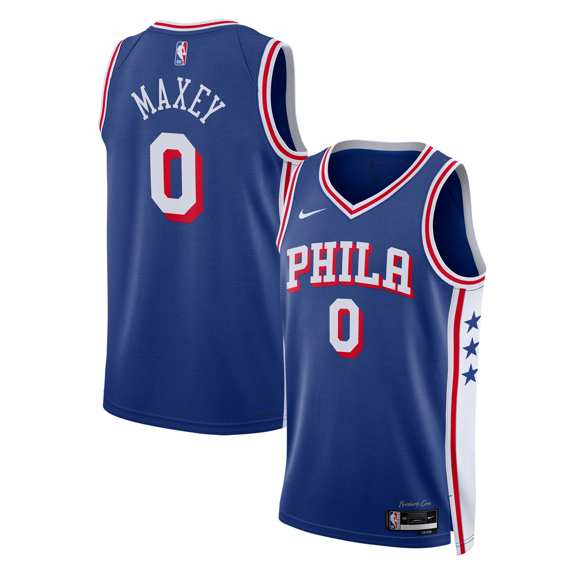 Tyrese Maxey Philadelphia 76ers Unisex Swingman Jersey - Icon Edition - Royal cheap jerseys for sale - CheapJerseys.Shop