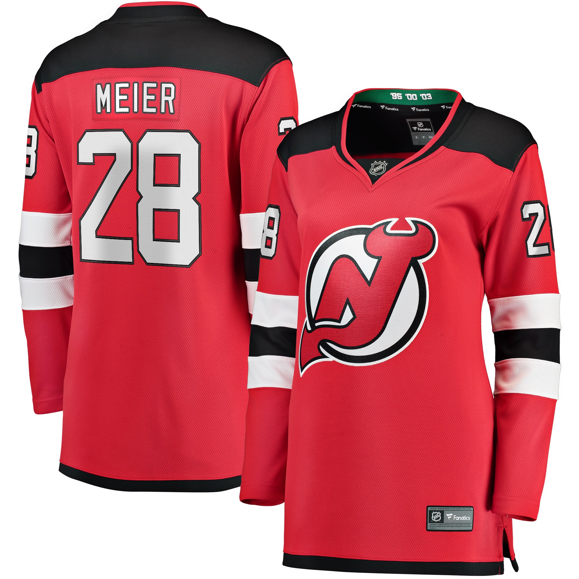 Timo Meier New Jersey Devils Fanatics Women's Home Breakaway Player Jersey - Red cheap jerseys for sale - CheapJerseys.Shop