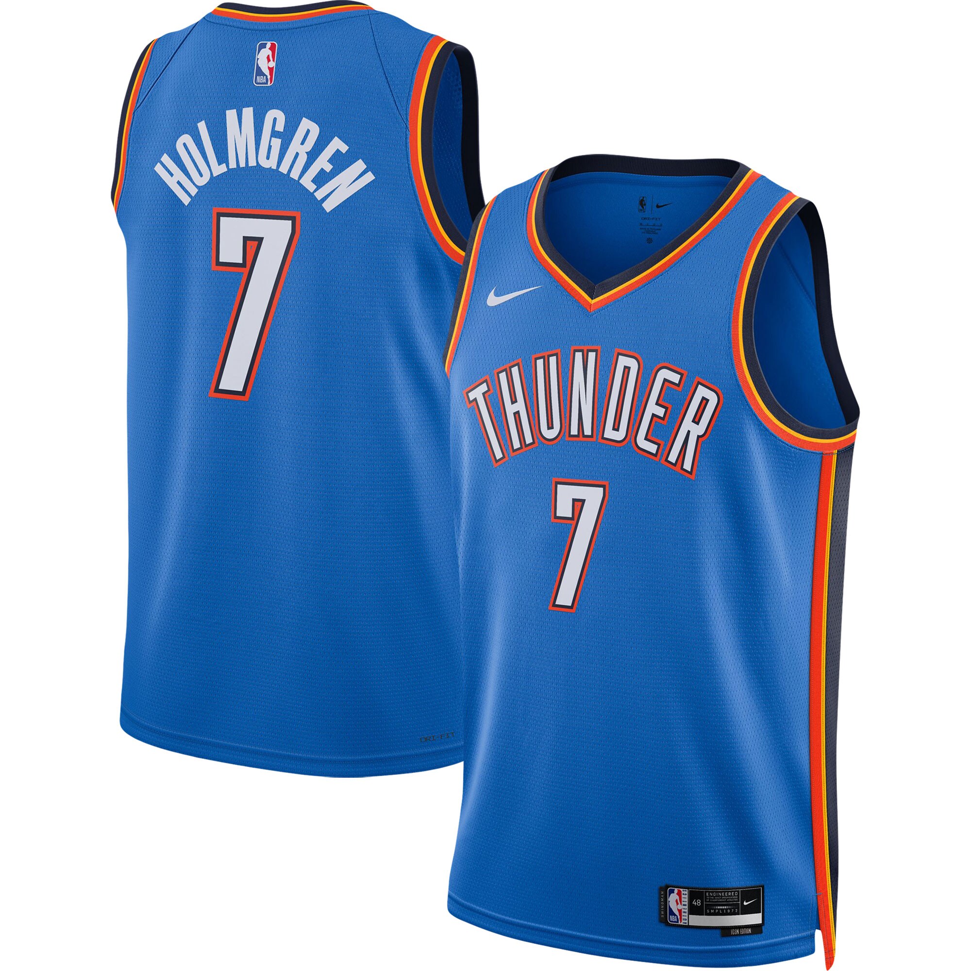 Chet Holmgren Oklahoma City Thunder Unisex 2022 Draft First Round Pick Player Swingman Jersey - Icon Edition - Blue cheap jerseys for sale - CheapJerseys.Shop