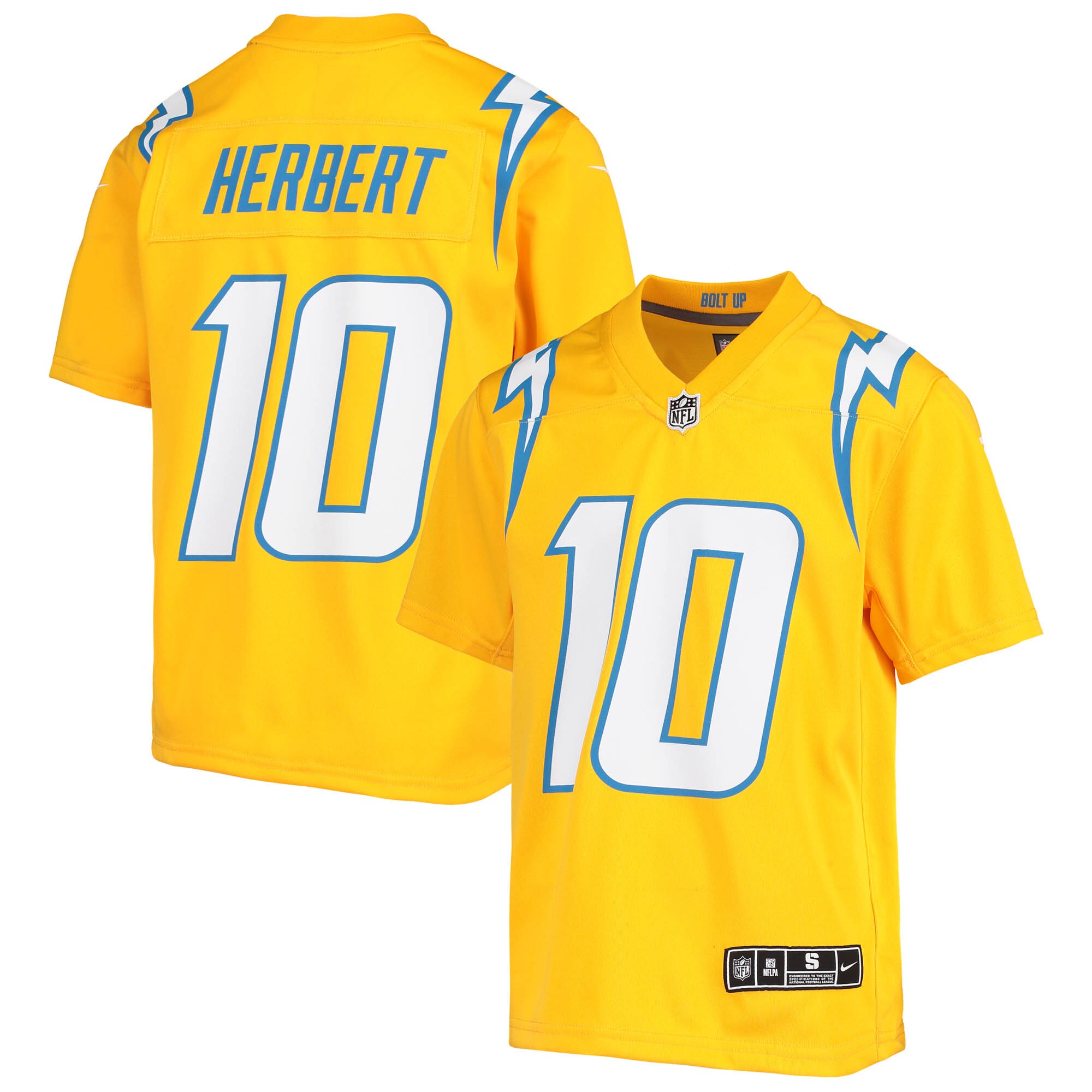 Justin Herbert Los Angeles Chargers Youth Inverted Team Game Jersey - Gold cheap jerseys for sale - CheapJerseys.Shop