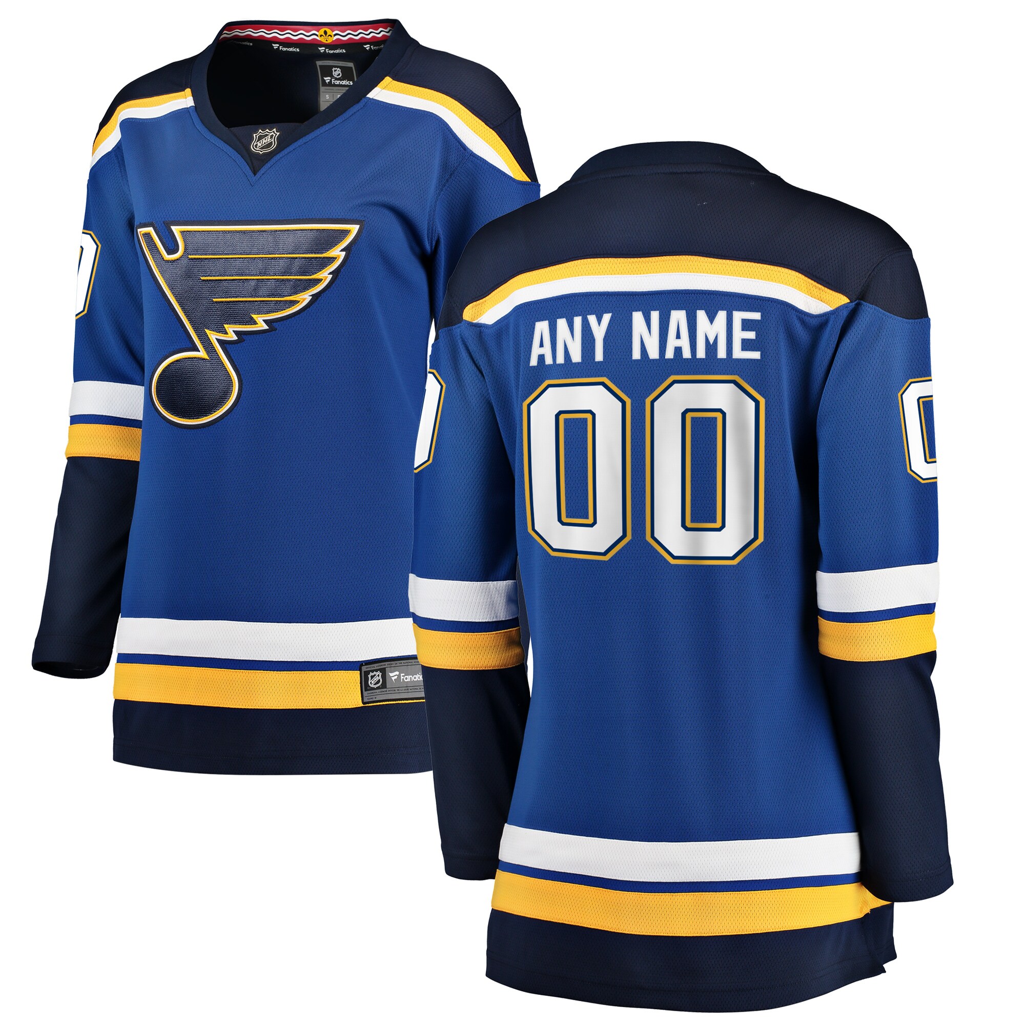 St. Louis Blues Fanatics Women's Home Breakaway Custom Jersey - Blue cheap jerseys for sale - CheapJerseys.Shop