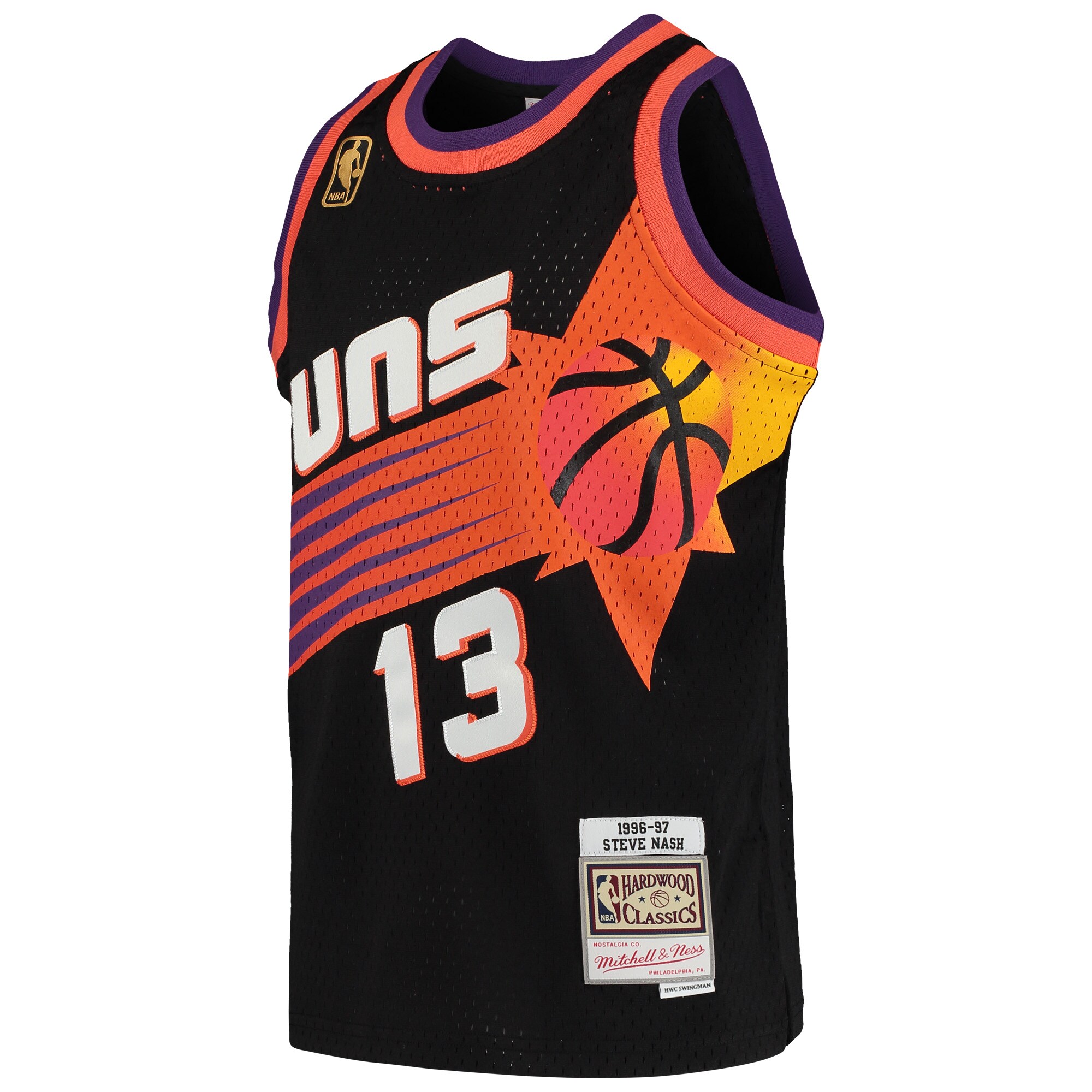 Steve Nash Phoenix Suns Mitchell & Ness Youth 1996-97 Hardwood Classics Swingman Throwback Jersey - Black cheap jerseys for sale - CheapJerseys.Shop