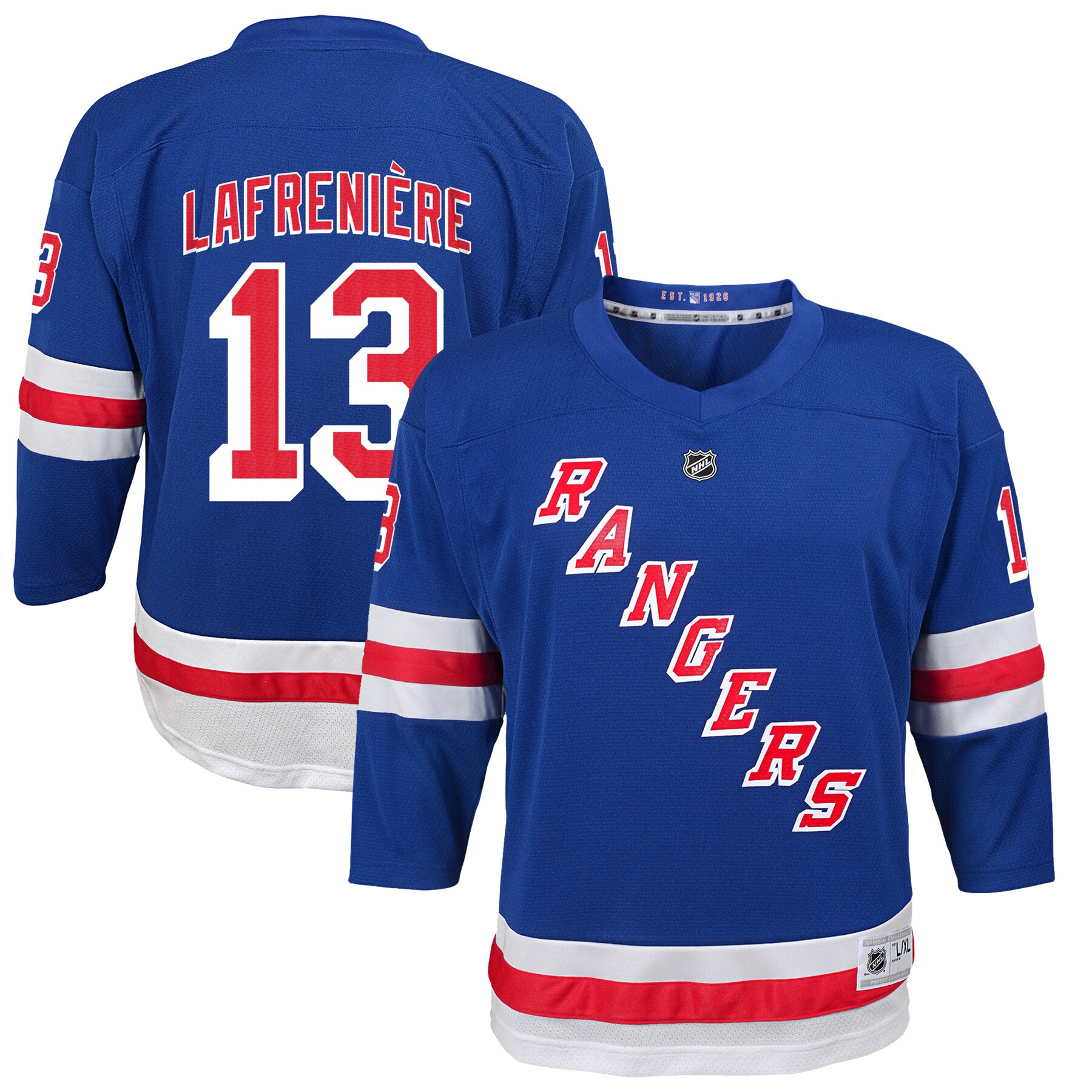 Alexis Lafreniere New York Rangers Youth Home Replica Player Jersey - Blue cheap jerseys for sale - CheapJerseys.Shop